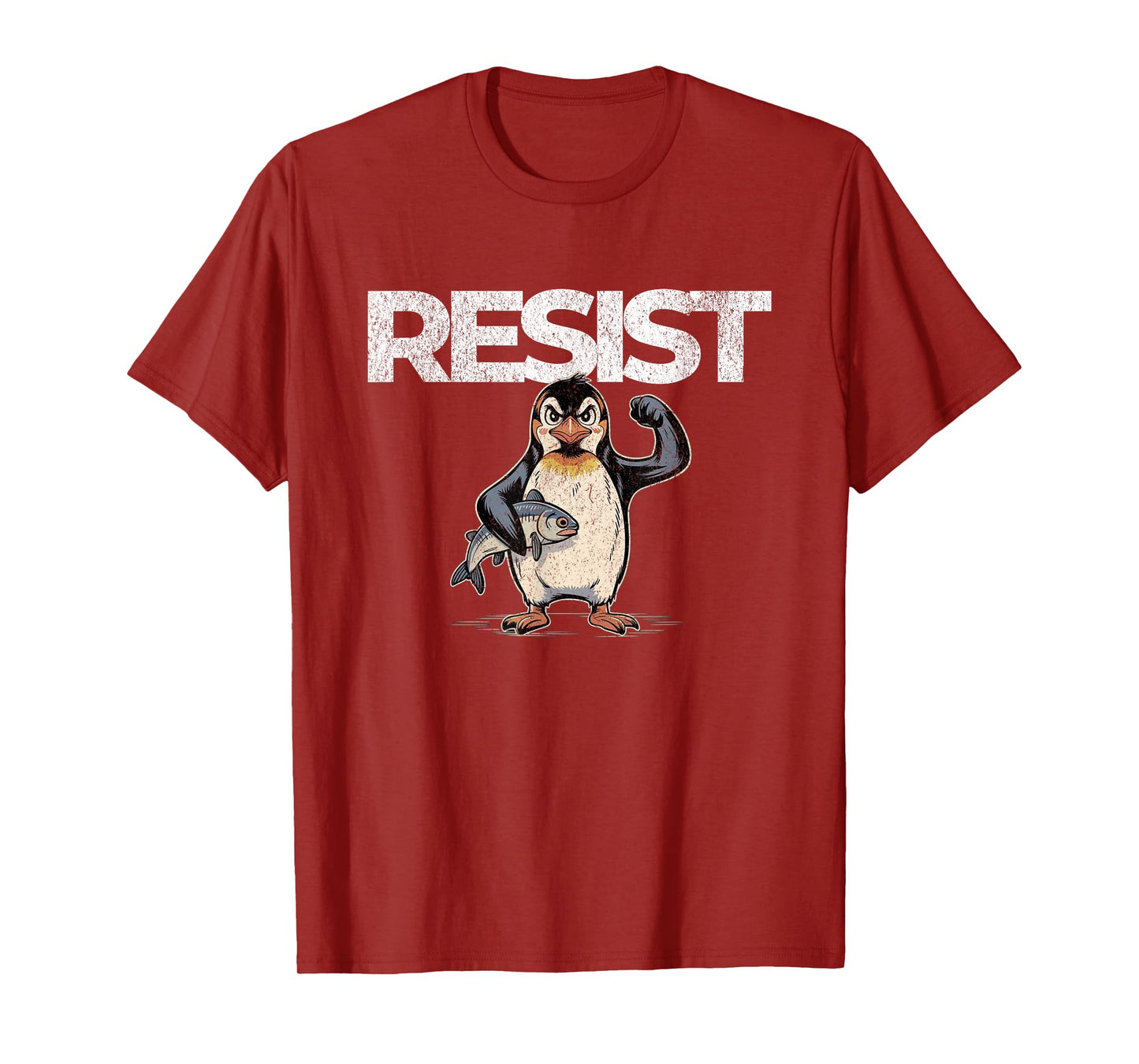 Resist Penguins Protest Against Tariffs Activism Graphic T-Shirt