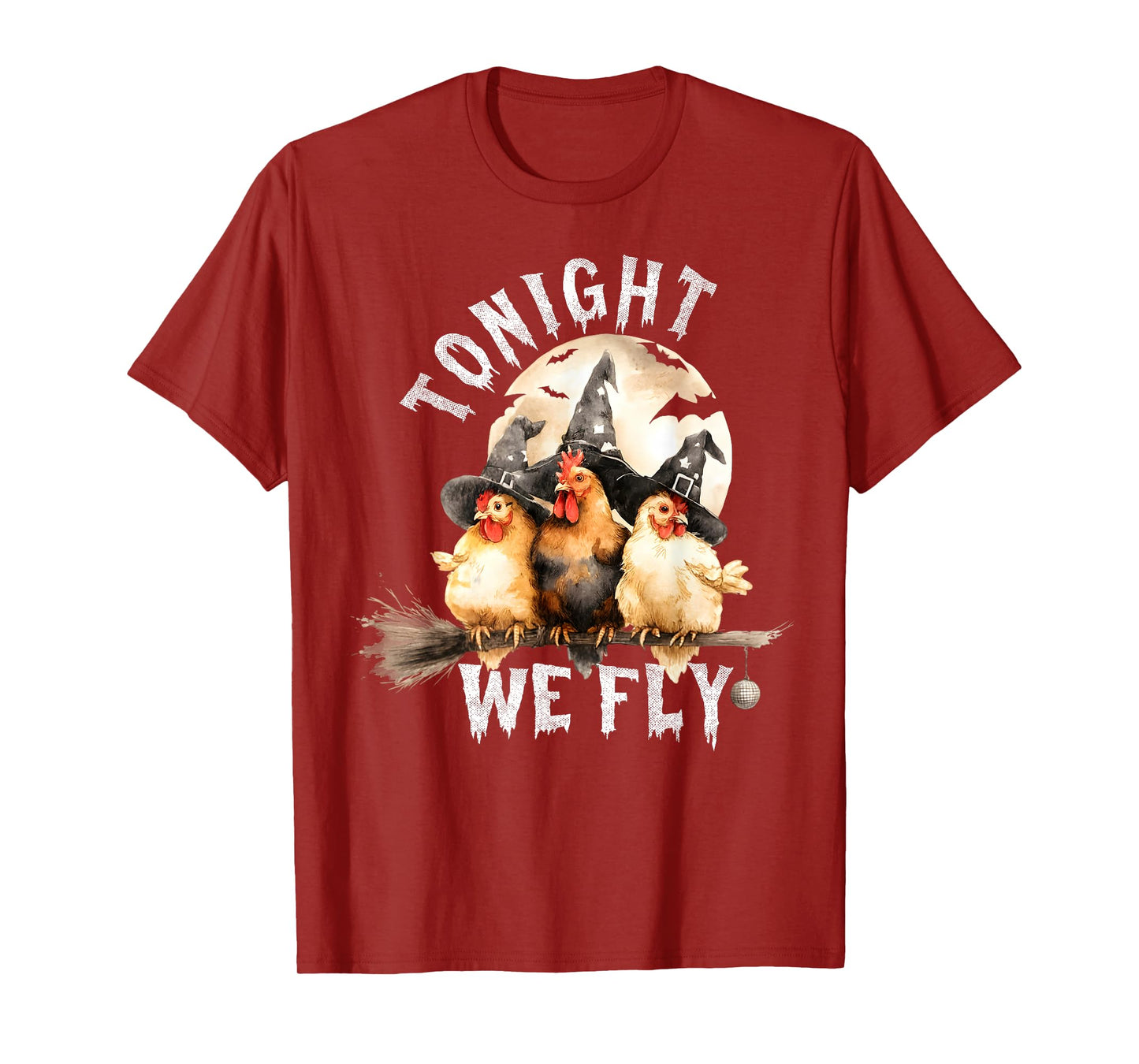 Tonight We Fly Funny Chicken Spooky Season Farm Halloween T-Shirt