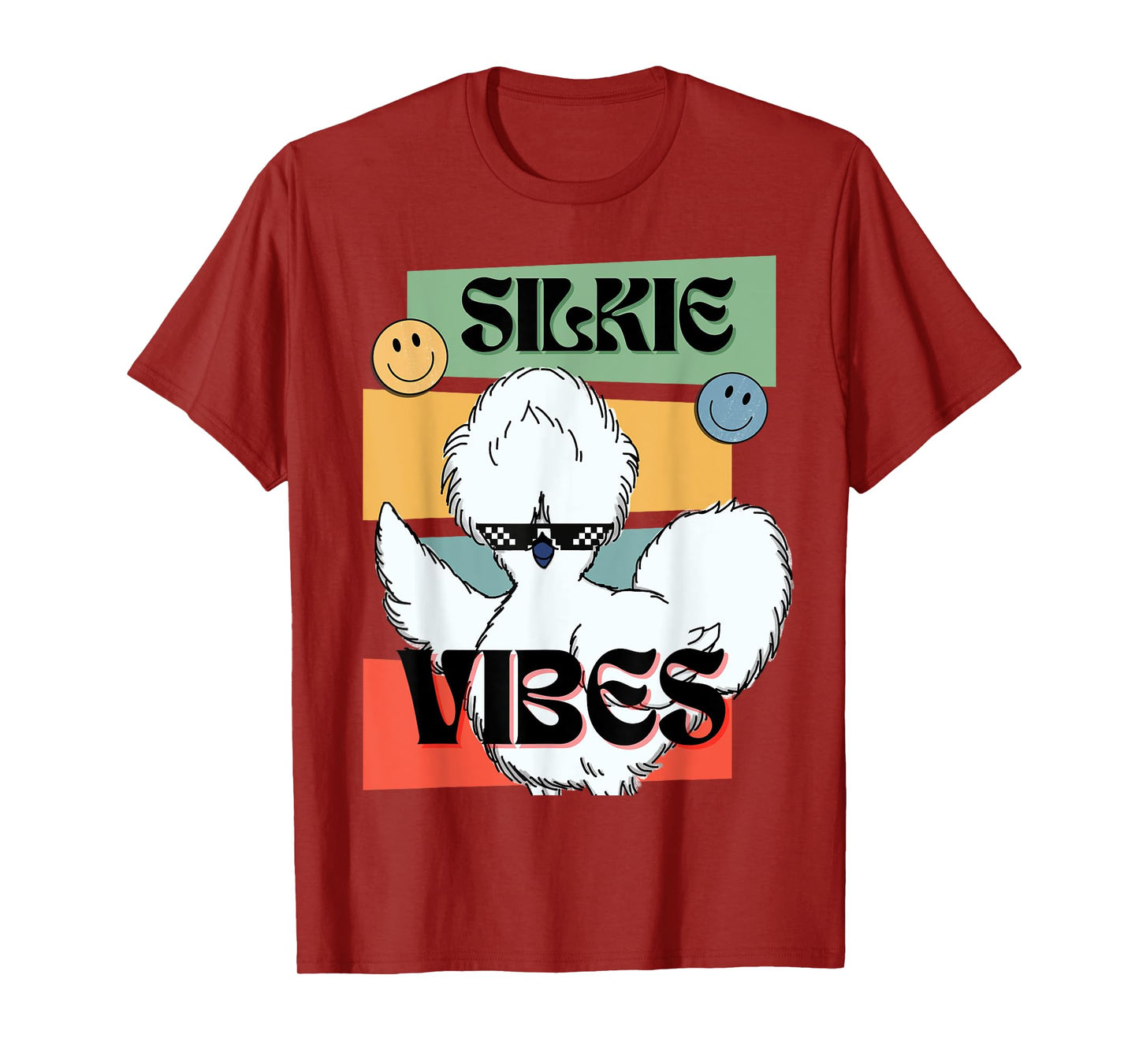 Retro Vintage Silkie Chicken Vibes for Farm Chick Hen Lovers T-Shirt