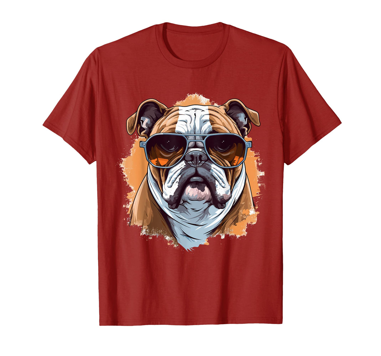 English Bulldog With Sunglasses T-Shirt for Men Women Girls Kids