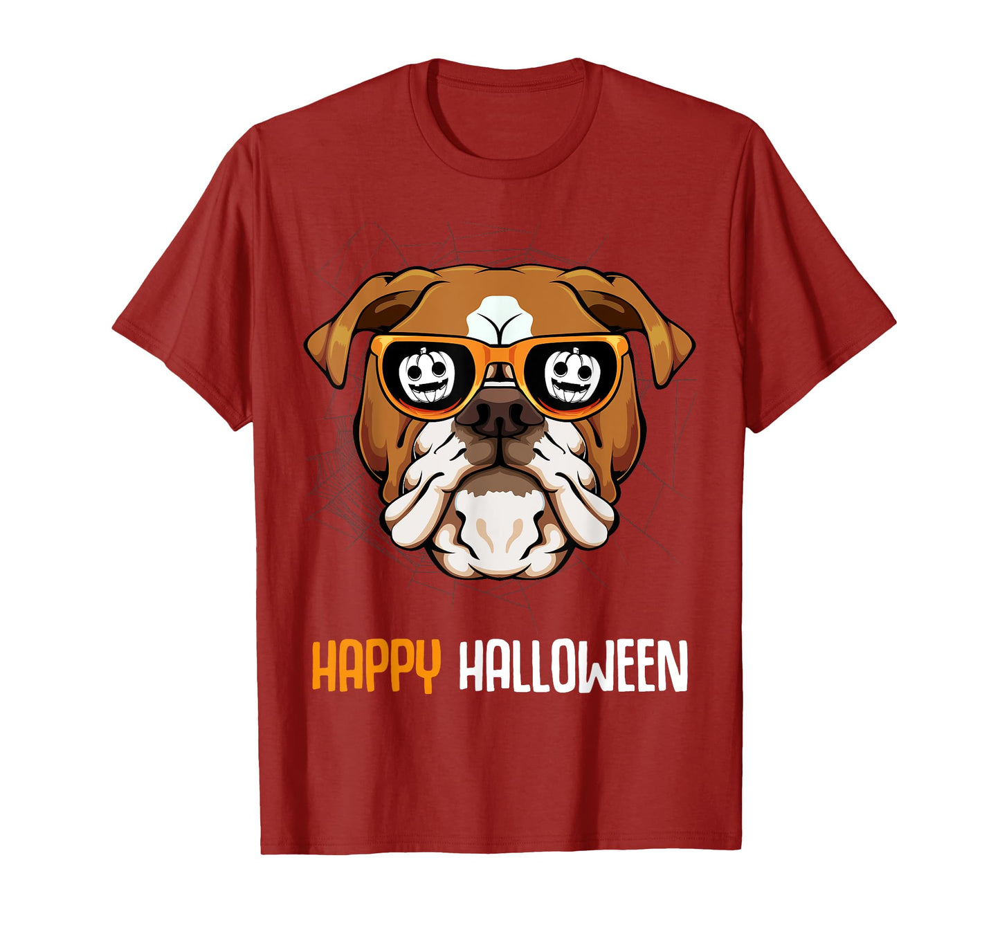 English Bulldog In Sunglasses Lazy Halloween Costume Dog Men Women Kids T-Shirt