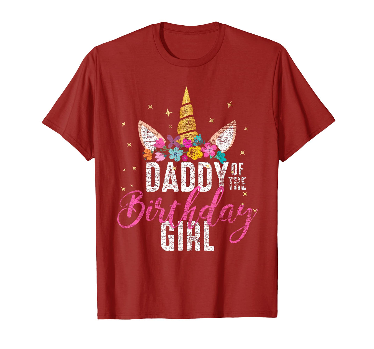 Daddy Of The Birthday Girl Father Gift Unicorn Birthday T-Shirt