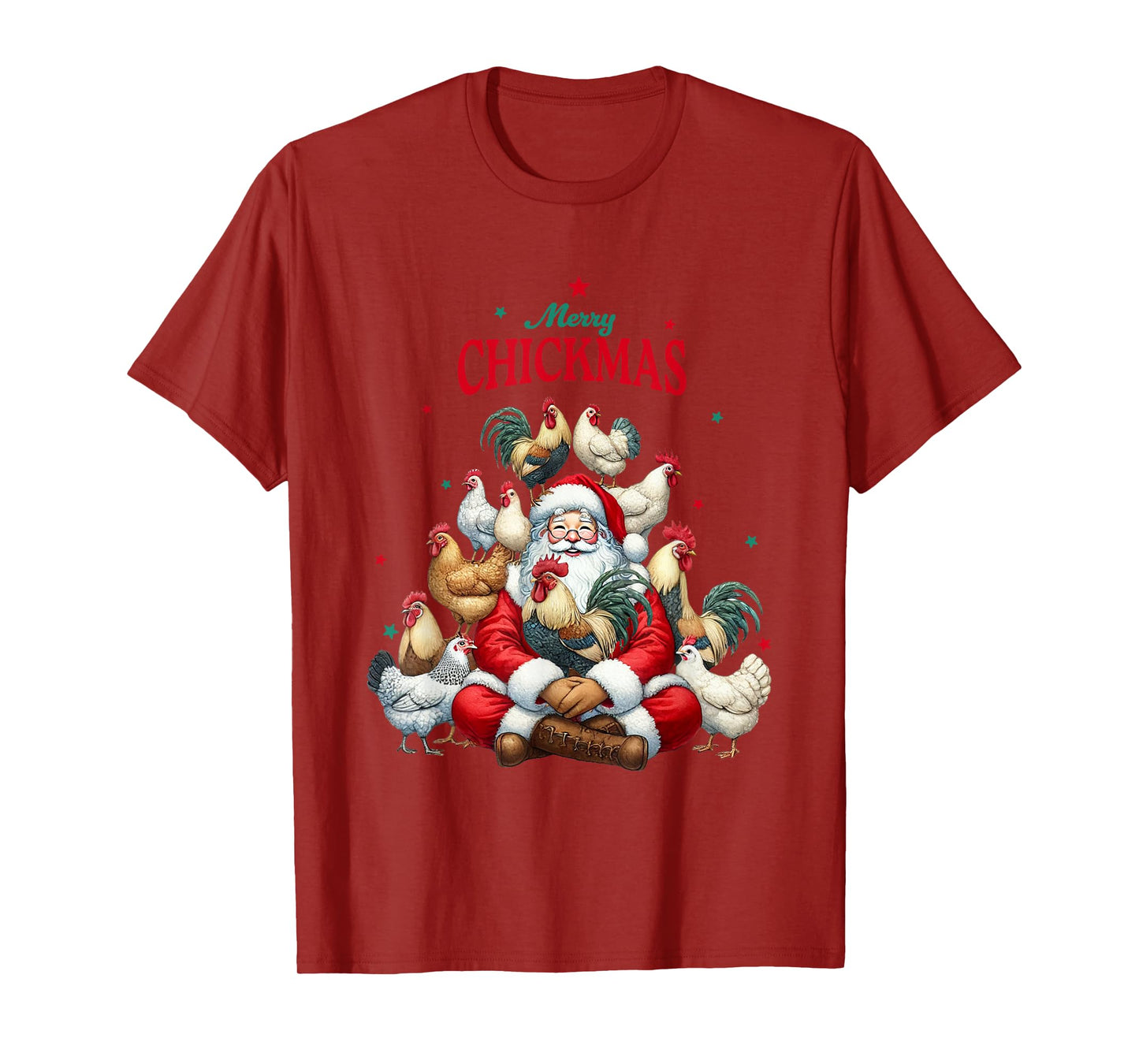 Funny Christmas Chicken Merry Chickmas T-Shirt