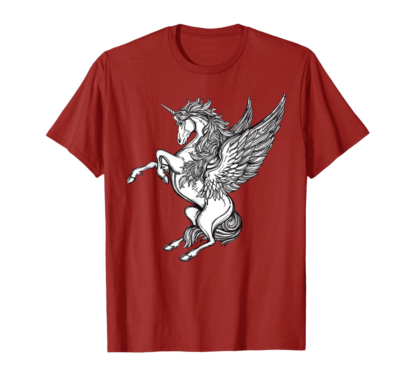 Victorian Unicorn Tshirt - Magic Fairy Pegasus Engraving Tee T-Shirt