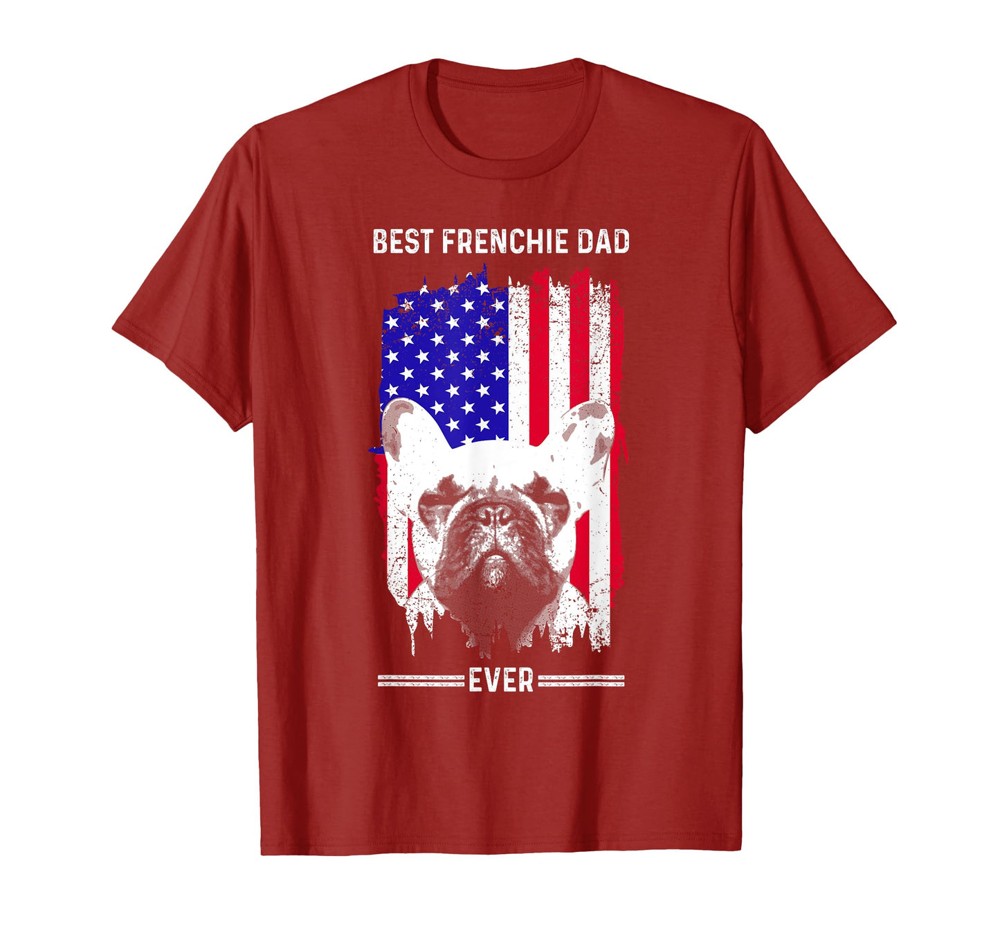 Funny French Bulldog Art For Men Dad Father Frenchie Bulldog T-Shirt