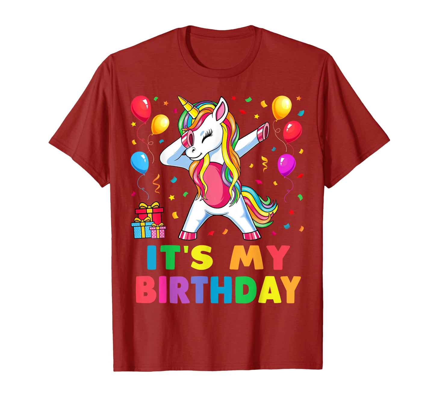It's My Birthday for Girls Unicorn Dabbing Party Gift T-Shirt