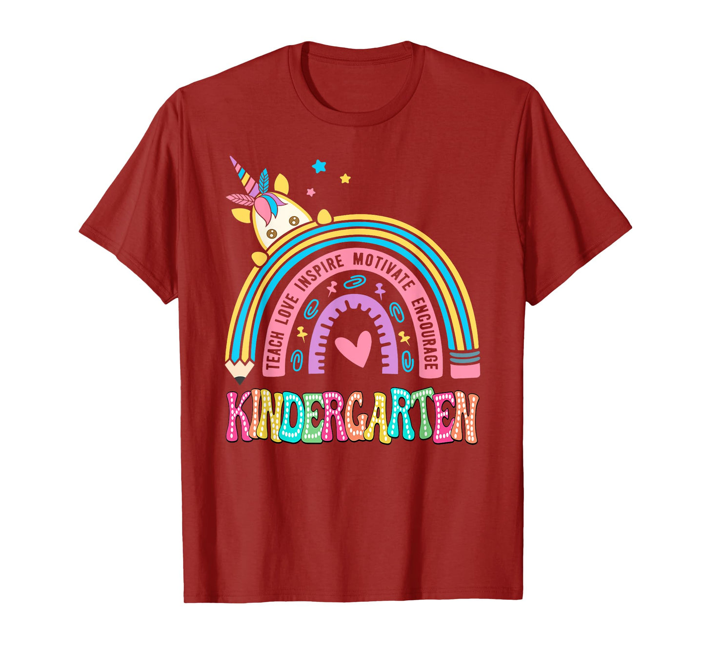 Kindergarten Unicorn Rainbow First Day Of School T-Shirt