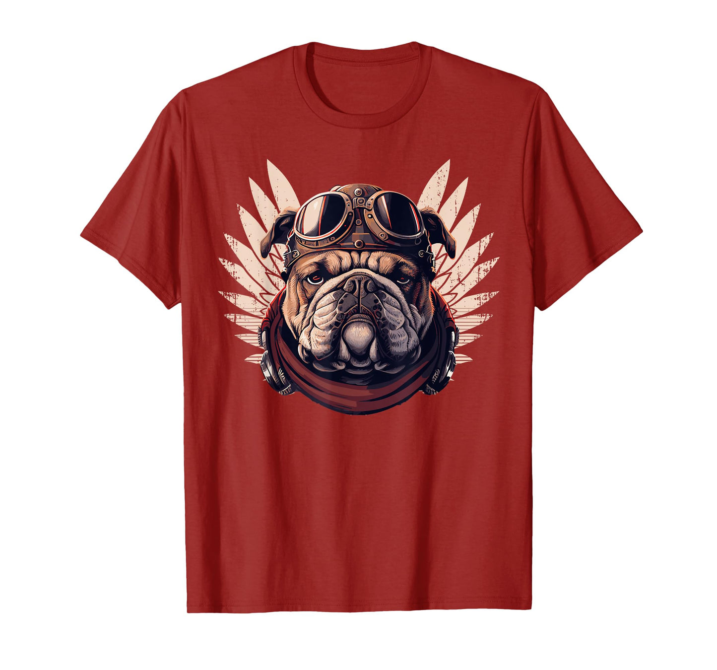 English Bulldog Biker Helmet Motorcycle Aesthetic T-Shirt for Men Women Girls Kids