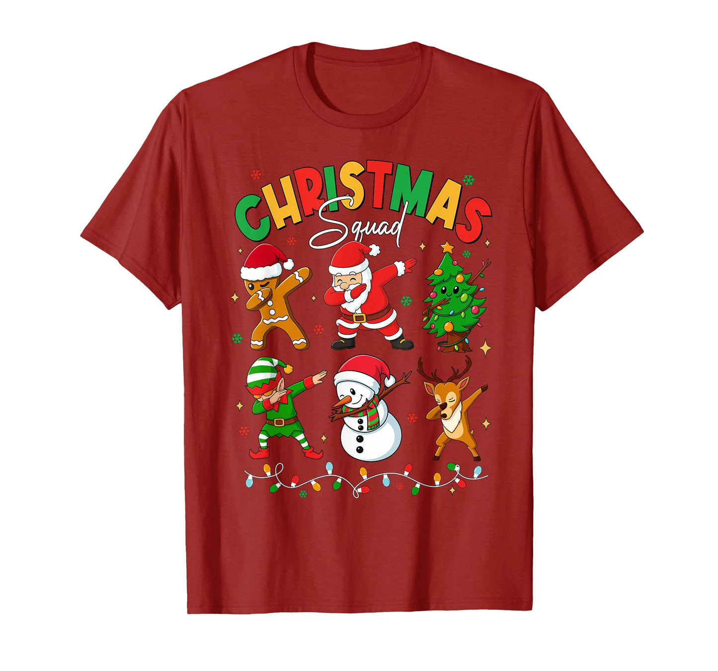Dabbing Christmas Squad Santa Elf Family Matching Pajamas T-Shirt