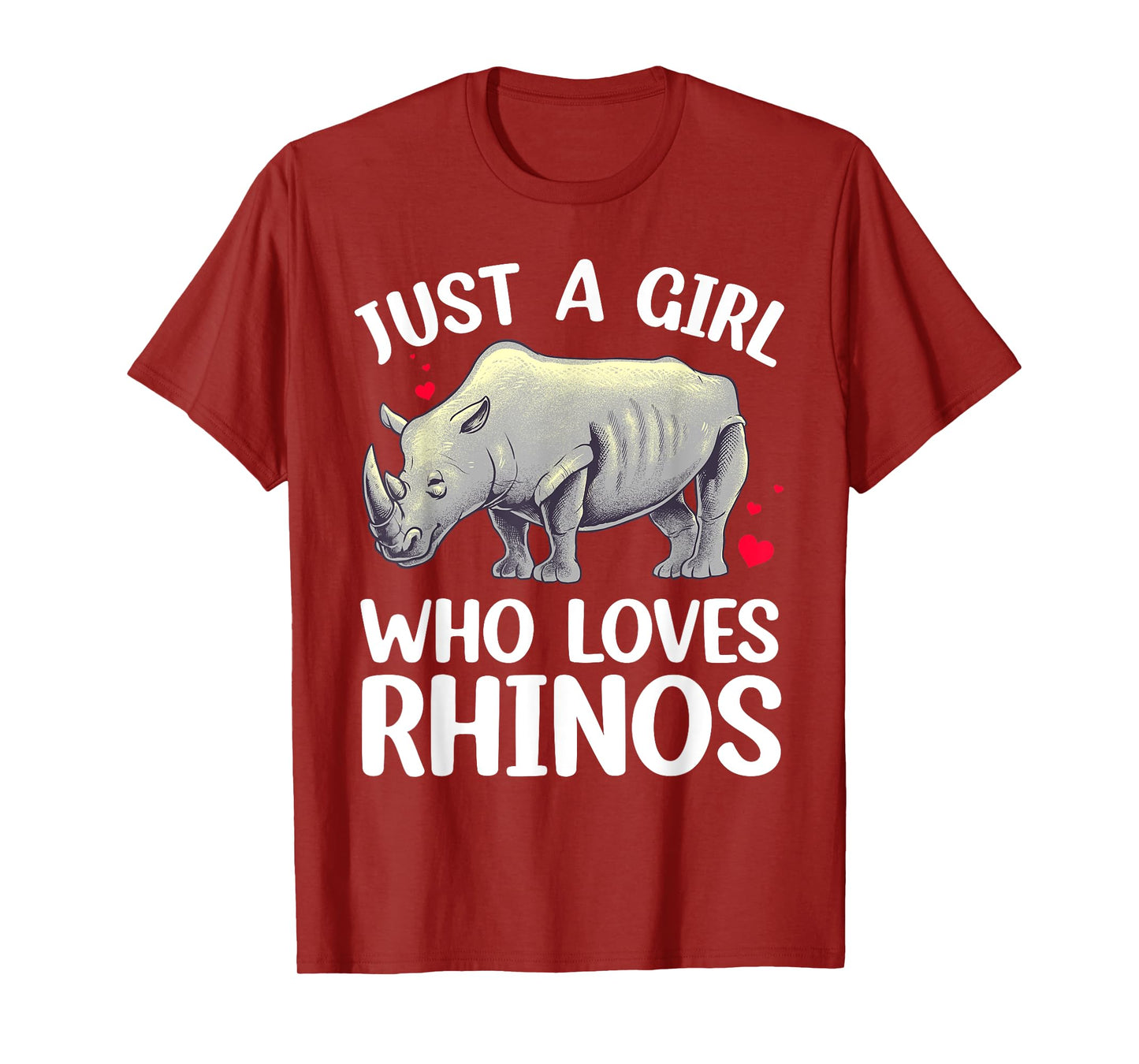 Cool Rhino Art For Women Girls Zoo Rhinoceros Chubby Unicorn T-Shirt