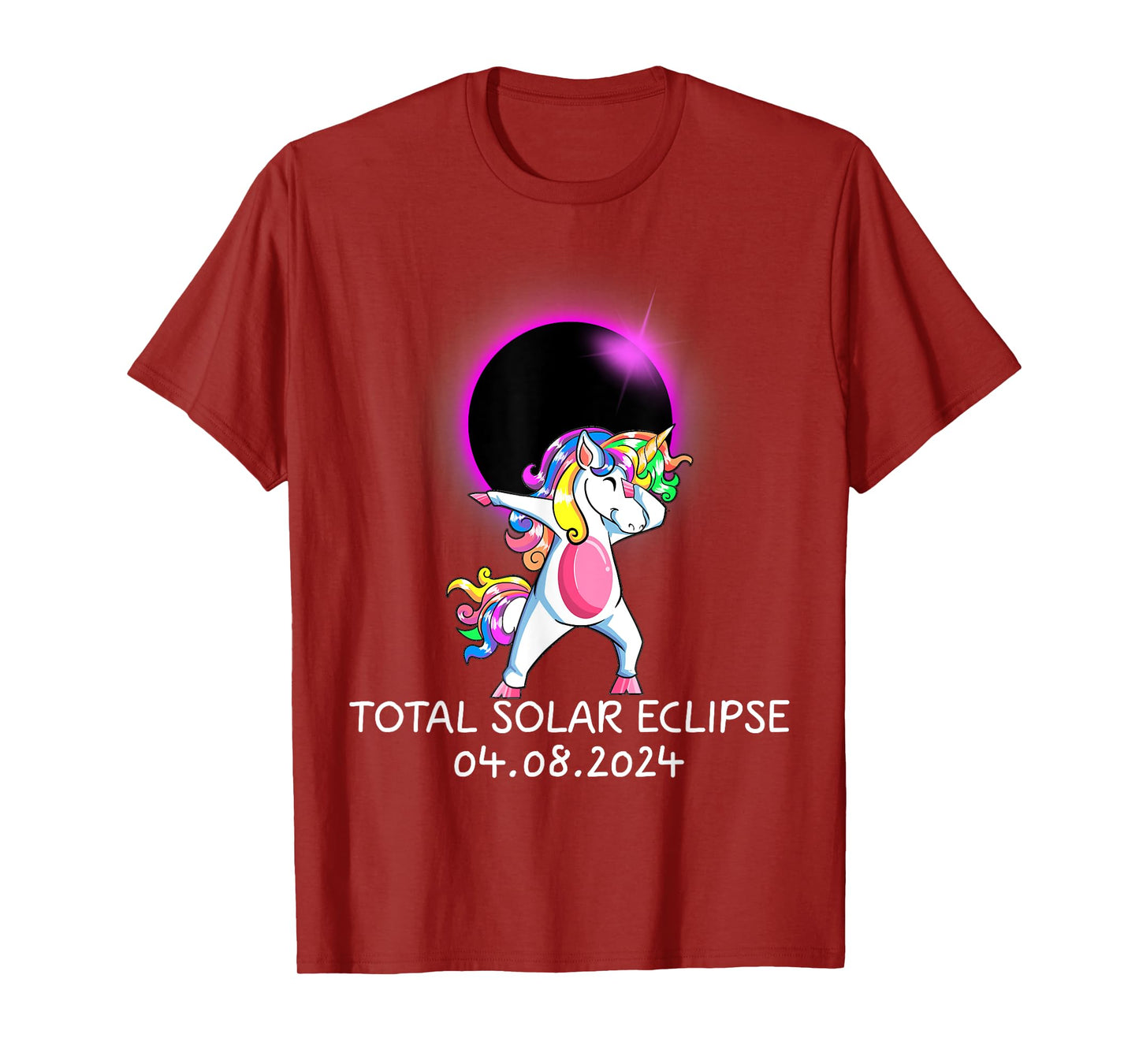 Dabbing Unicorn USA Total Solar Eclipse April 8, 2024 T-Shirt