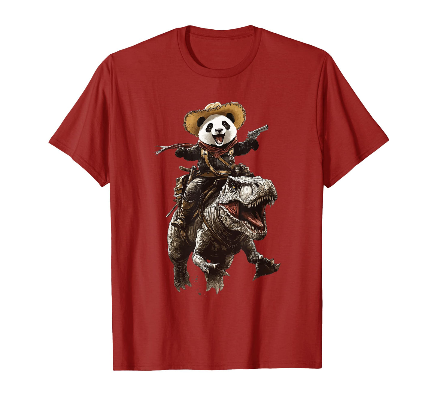 Panda T Rex Cowboy T-Shirt