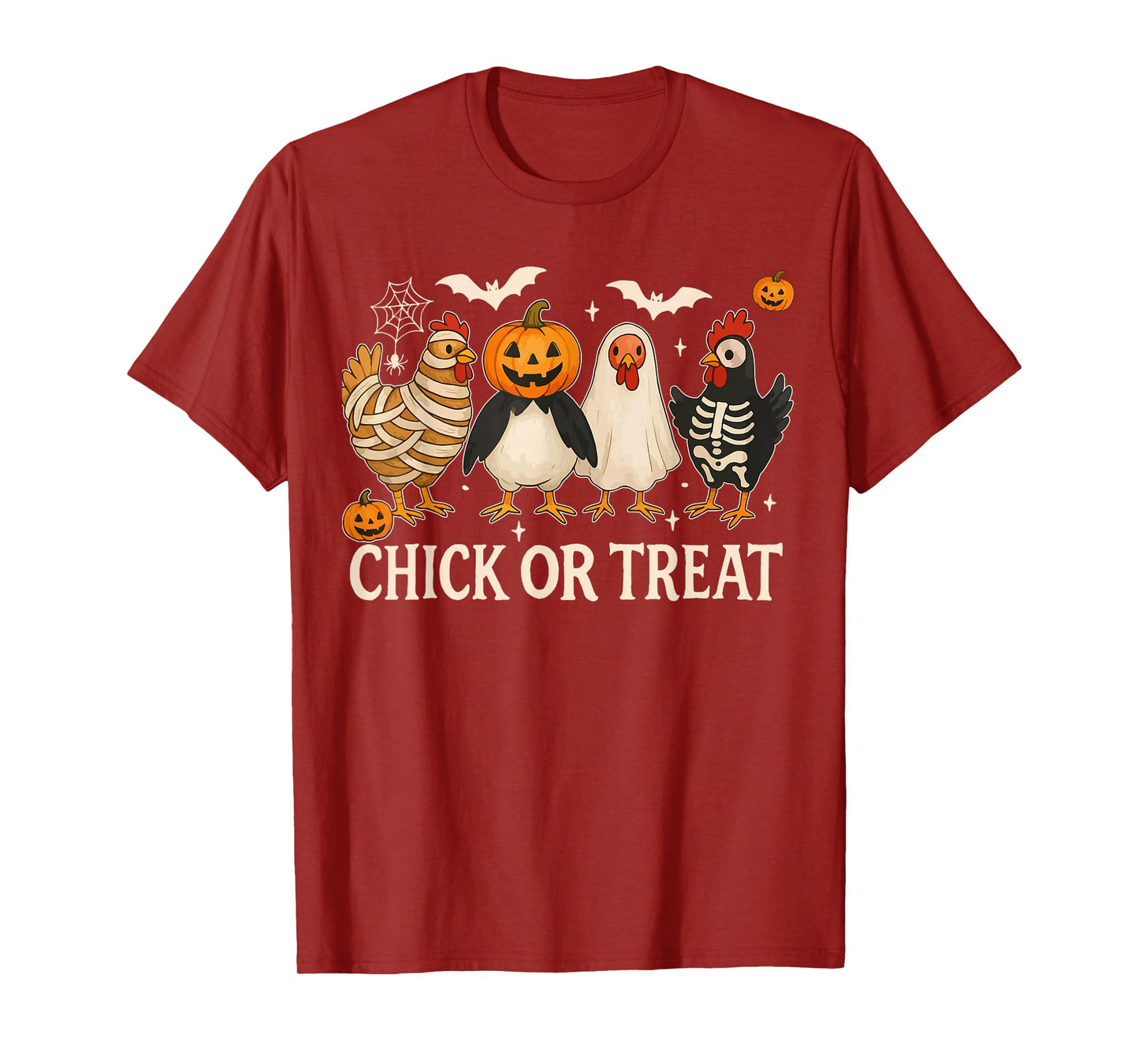Chick Or Treat Shirt Chicken Halloween Costume Girls Women T-Shirt