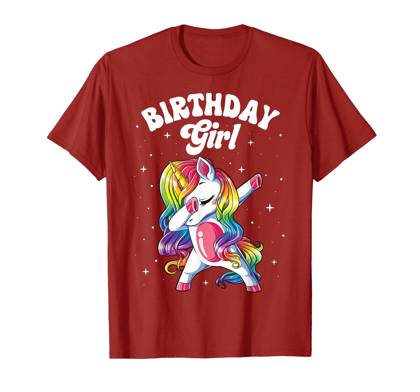 Unicorn Dabbing Birthday Girl Kids Rainbow Dab Dance Squad T-Shirt