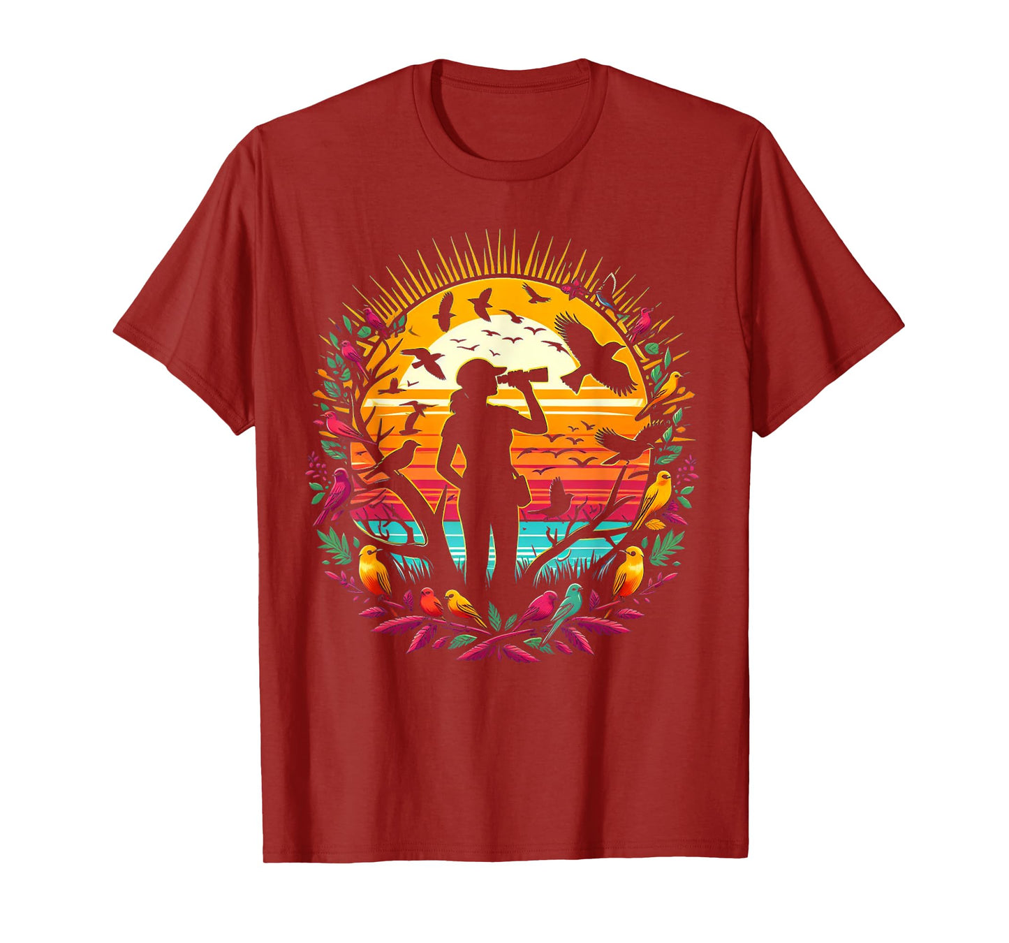 Fun Colorful BirdWatcer Birder Birding Women's Cute Bird T-Shirt