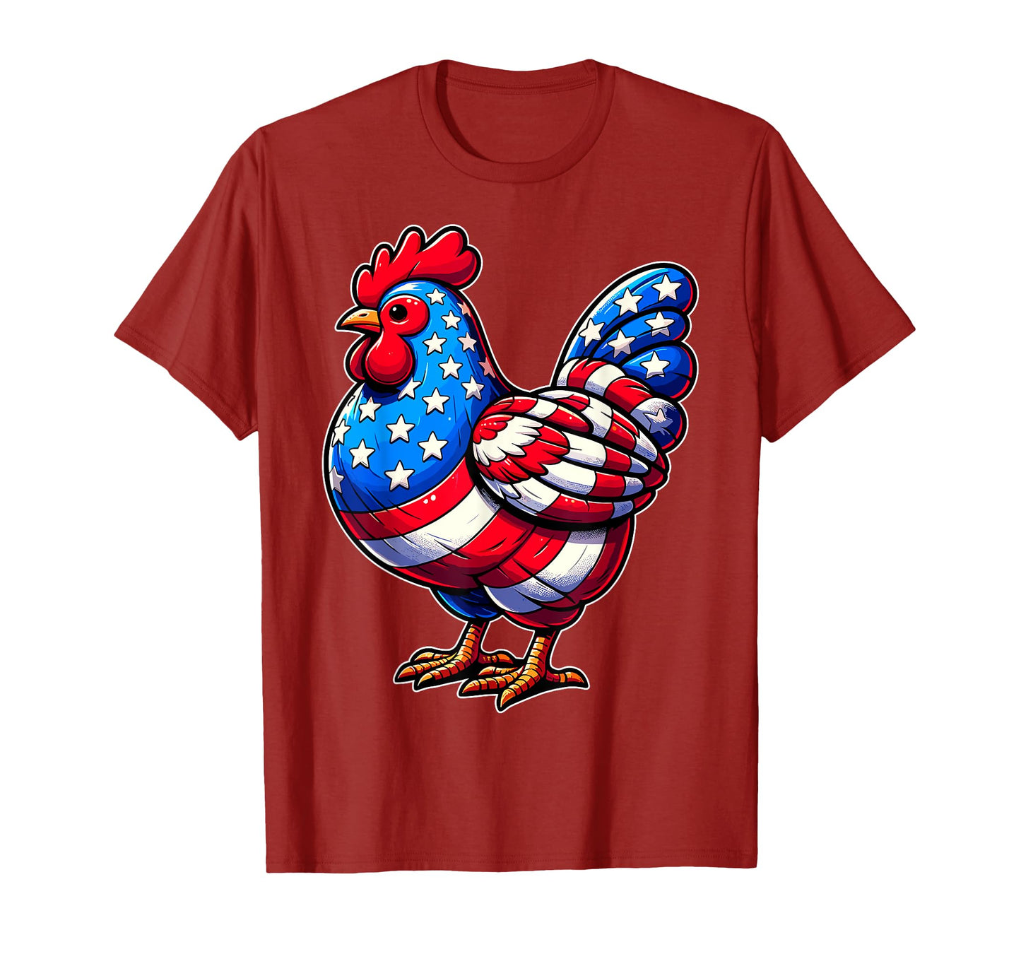 Chicken USA Flag Sunglasses 4th of July Patriotic Chicken T-Shirt for Women Men