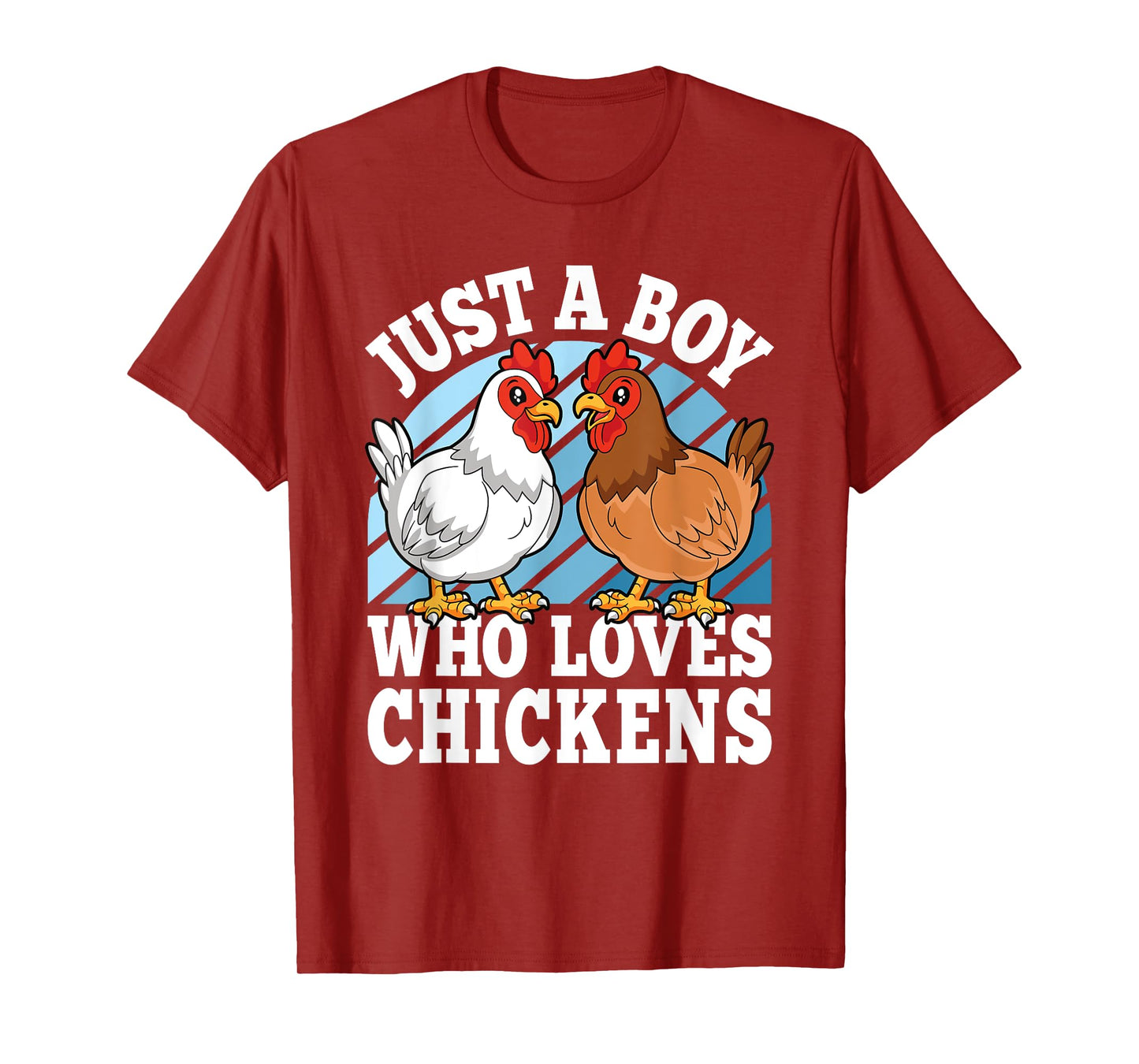 Just A Boy Who Loves Chickens Funny Farming Lover Boys Kids T-Shirt