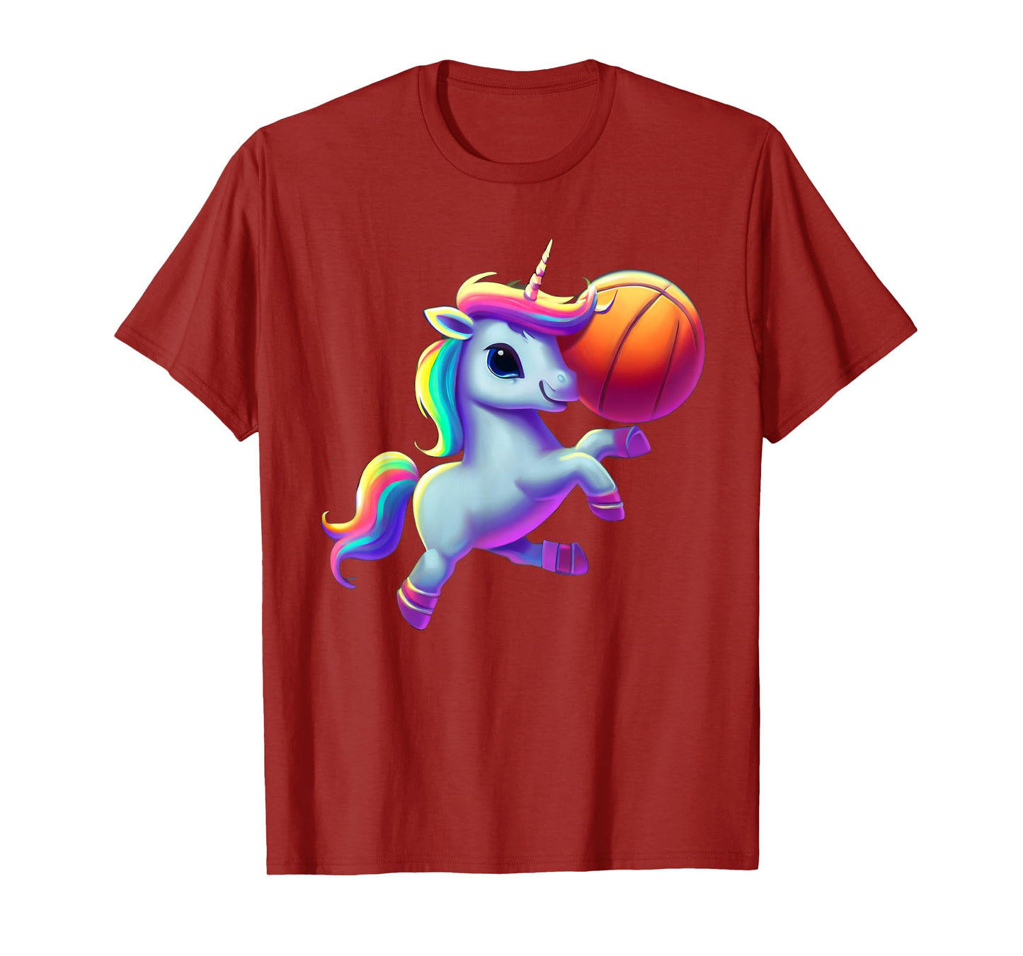 Unicorn Playing Basketball Cool Funny Unicorns Basketball T-Shirt