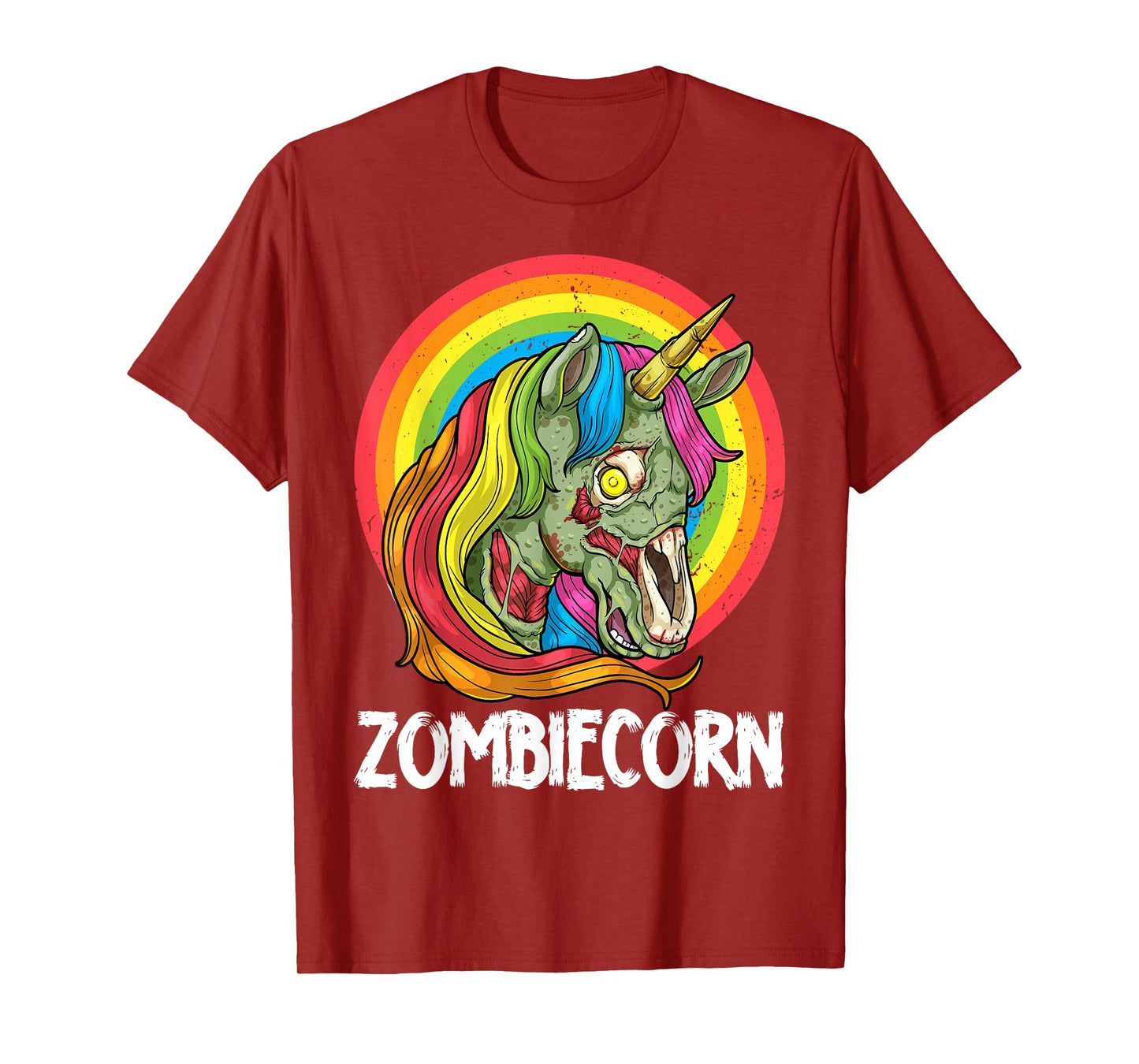 Zombiecorn Zombie Unicorn Halloween Costume Rainbow Undead T-Shirt