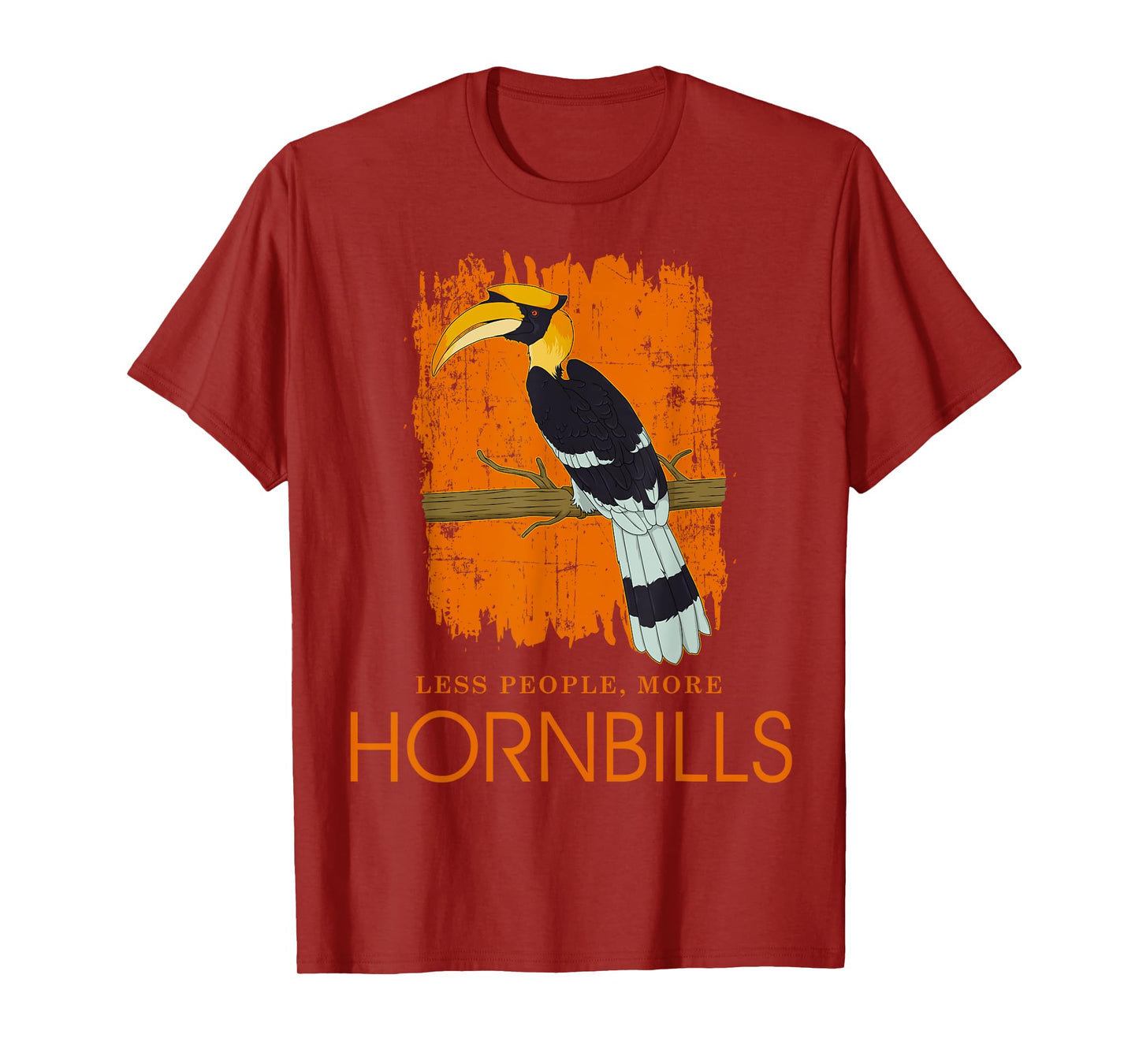 Less People Funny Ornithology Tropical Bird Hornbill T-Shirt