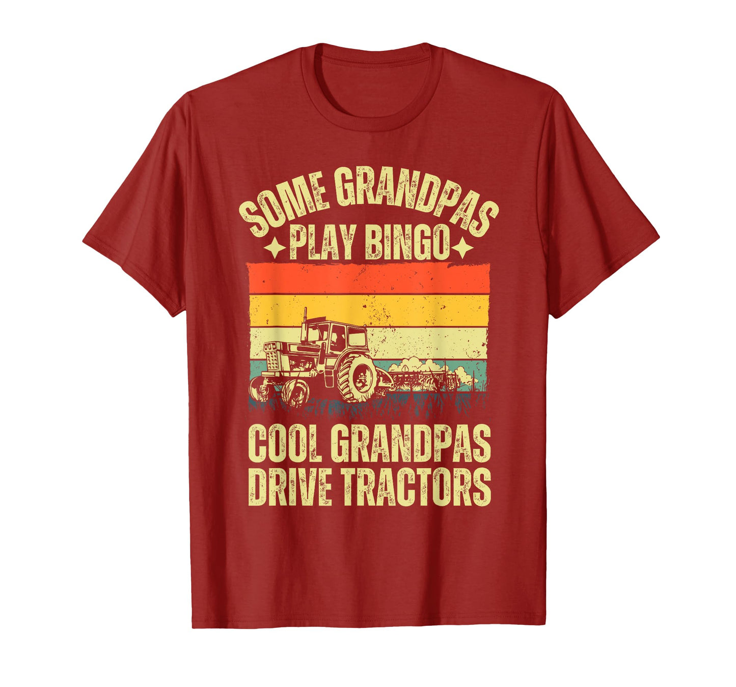 Tractor Art For Grandpa Men Farming Farmer Farm Tractor T-Shirt