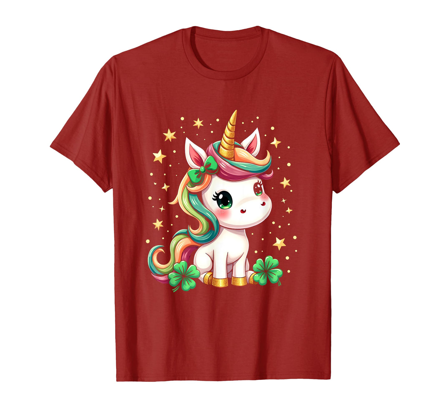 Cute Unicorn Shamrock St Patricks Day Lepricorn Girls Kids T-Shirt