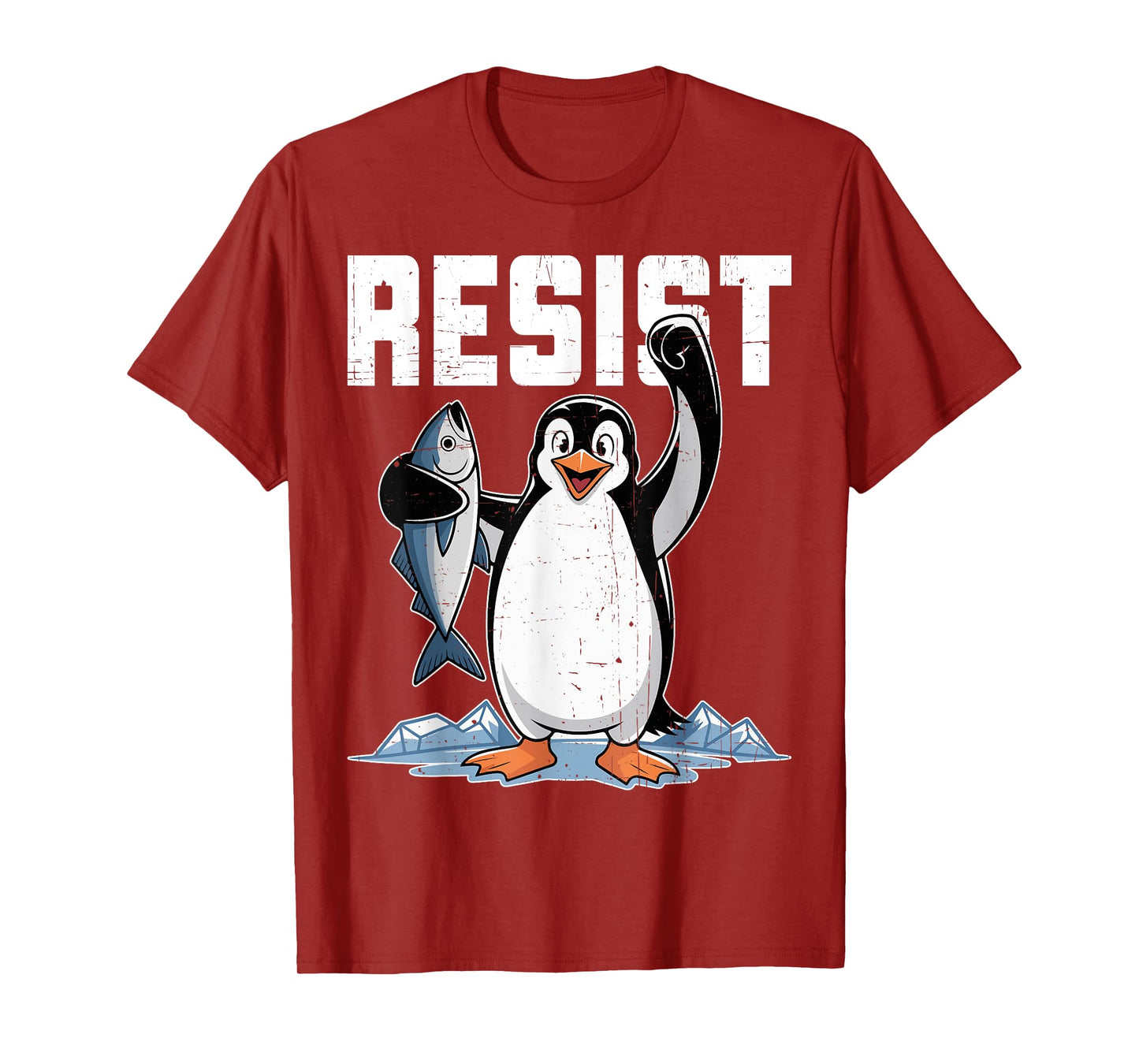 Resist Penguin Activism Graphic Design T-Shirt