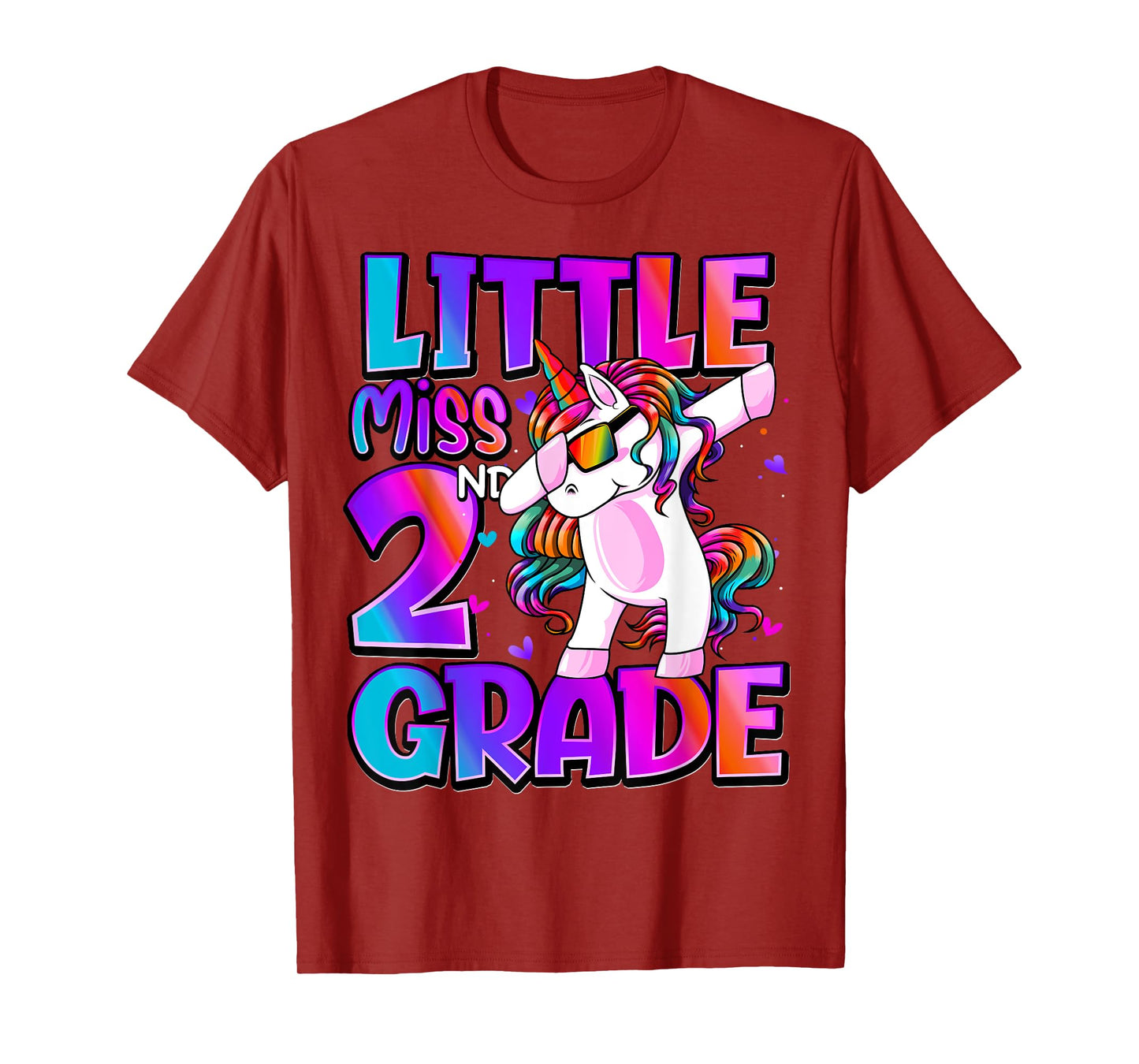Little Miss 2nd Grade Unicorn Back To School 2nd Grade Girls T-Shirt