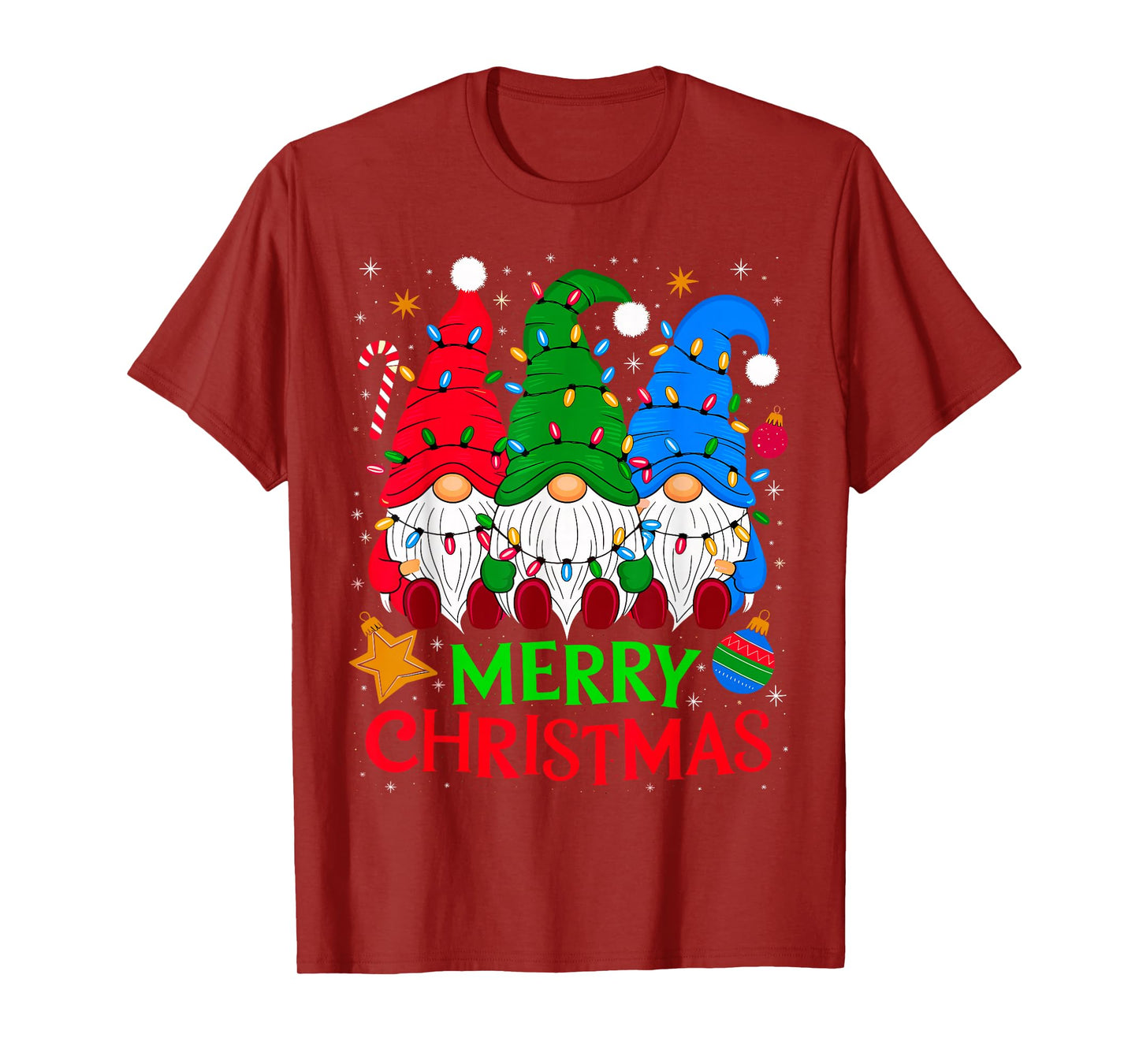 Gnomes Merry Christmas Xmas Matching T-Shirt