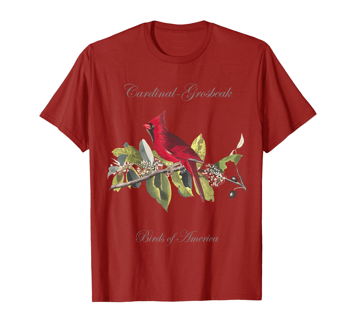 Red Cardinal - Birds of America Series Audubon T-Shirt