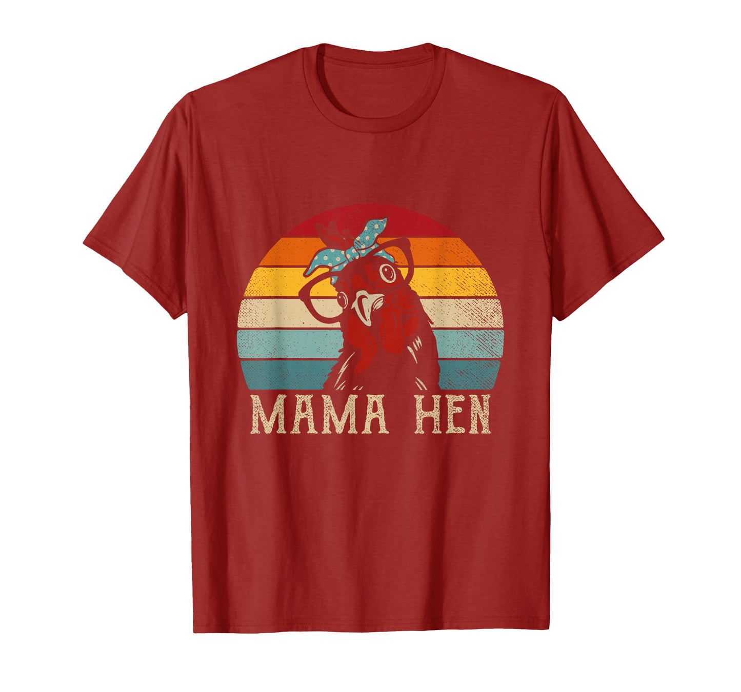 Funny Mama Hen Shirt Vintage Retro Chicken Mom Mother T-Shirt
