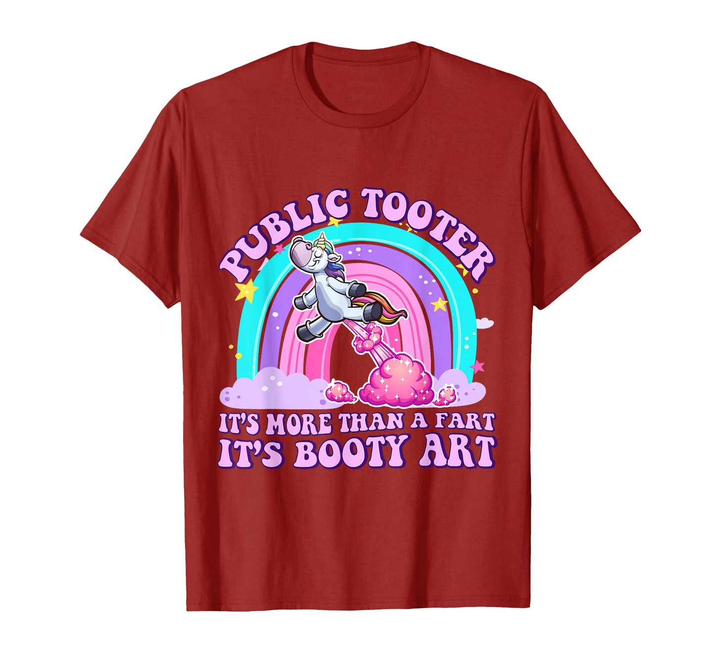 Public Tooter Funny Unicorn Inappropriate Embarrassing Adult T-Shirt