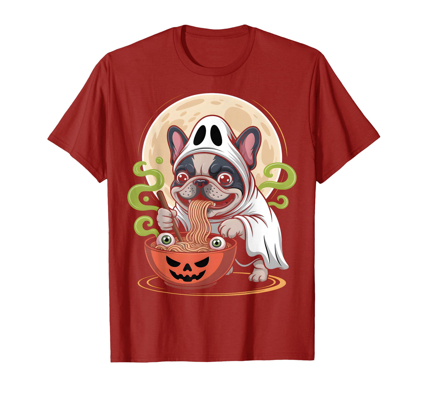 French Bulldog Halloween Ramen Ghost Dog T-Shirt