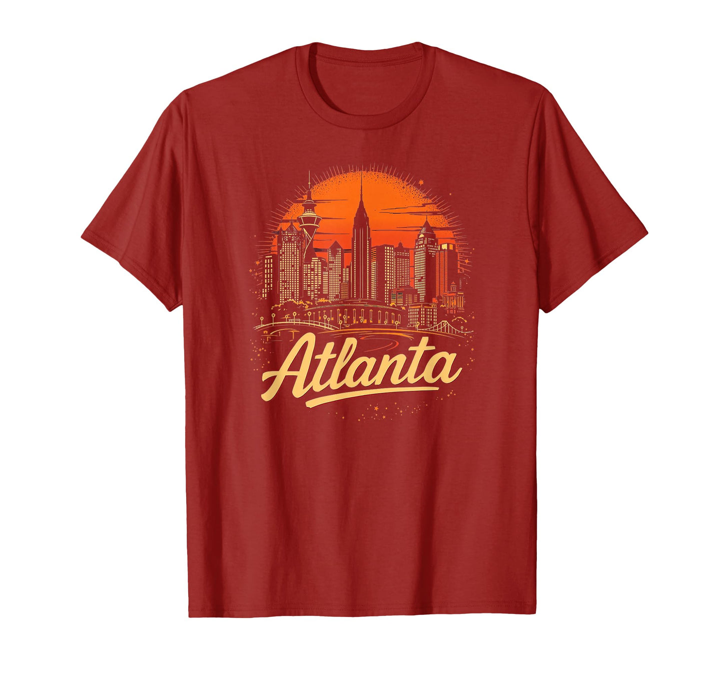 Atlanta Skyline Georgia Vintage City Souvenir Retro ATL T-Shirt