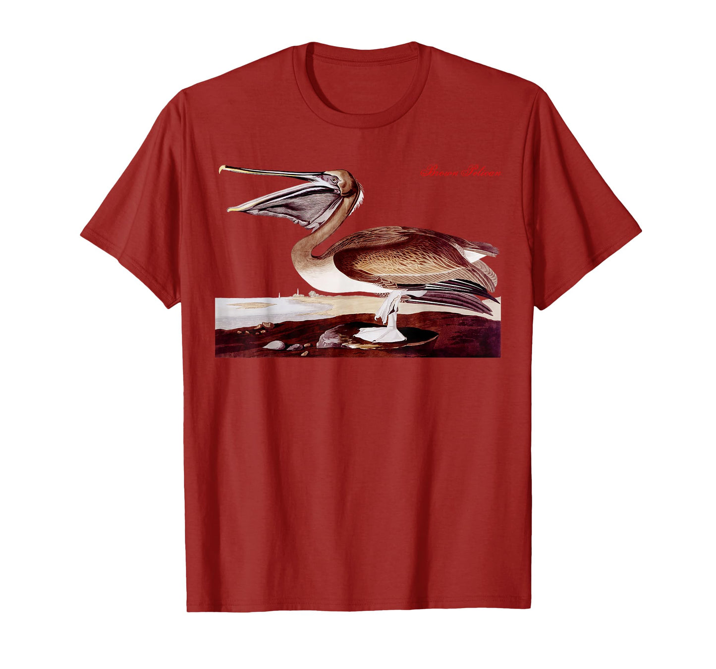 Audubon Brown Pelican North American Birds Education Nature T-Shirt