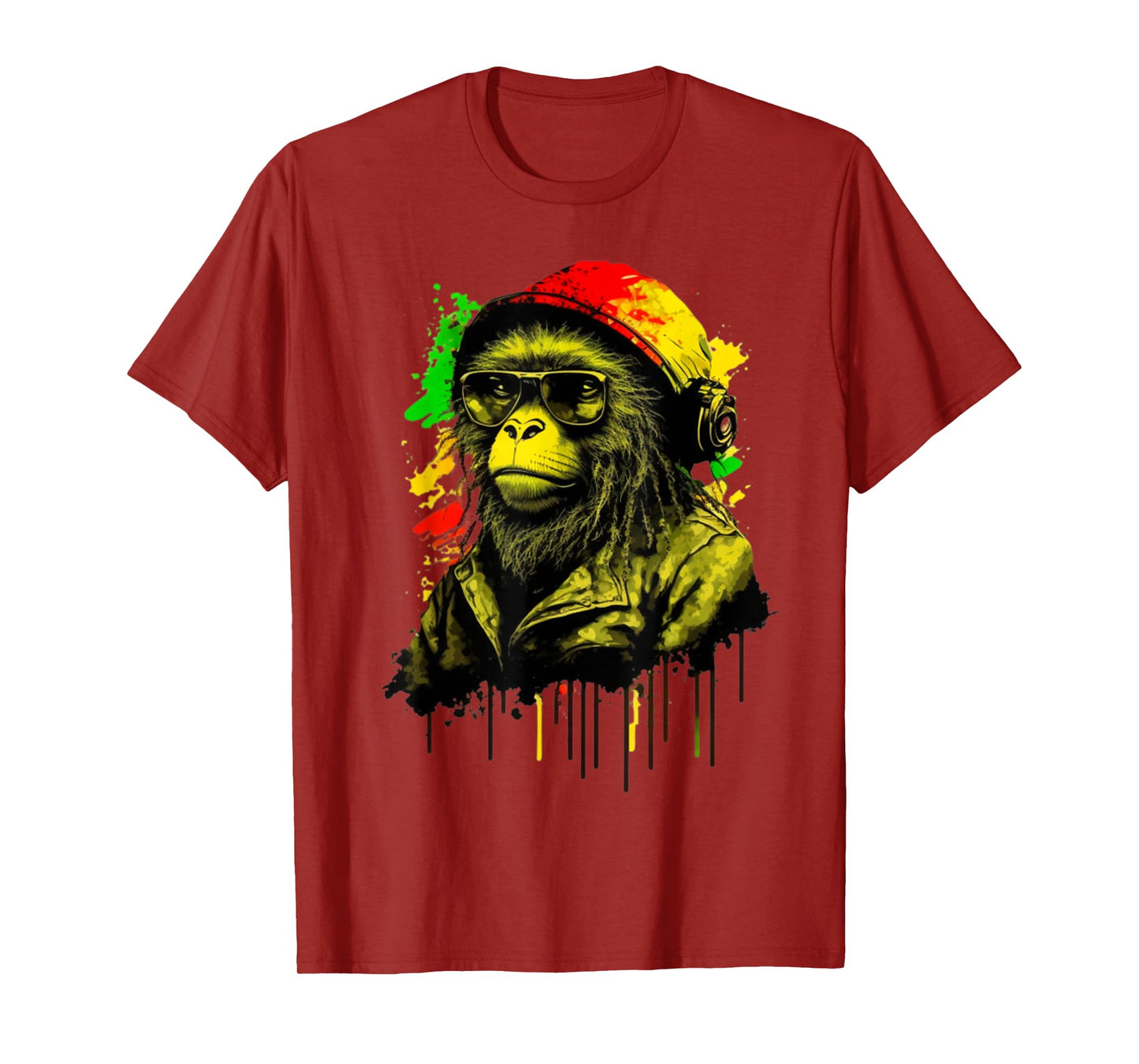 Rasta Monkey Stylish Rastafari Design Reggae & Jamaica Vibes T-Shirt