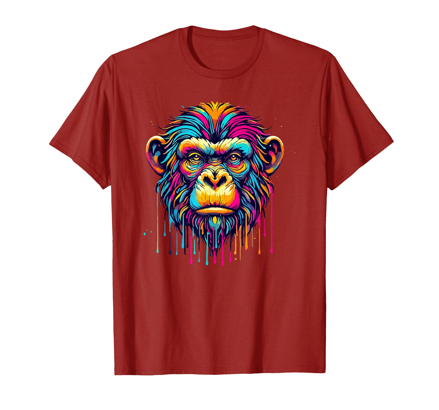 Colorful Dripping Paint Pop Art Monkey Monkeys T-Shirt
