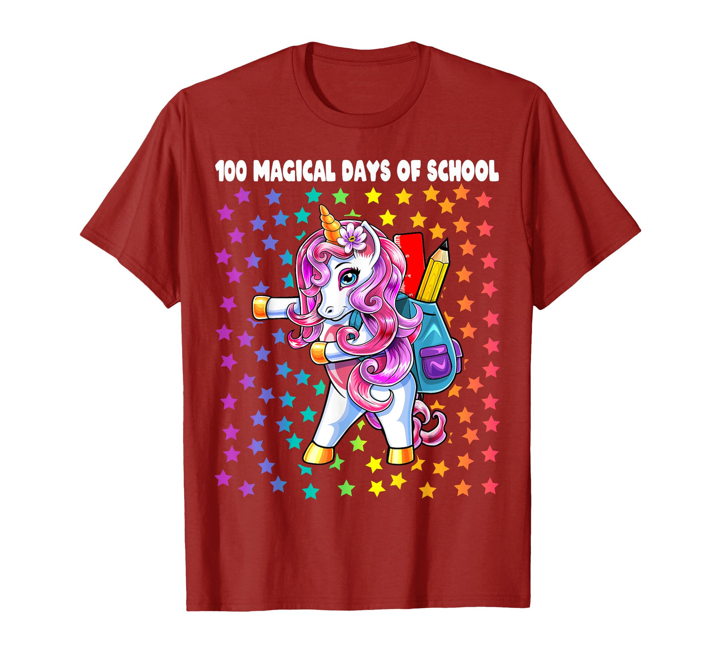 100 Magical Days of School Flossing Unicorn Gift for Girls T-Shirt