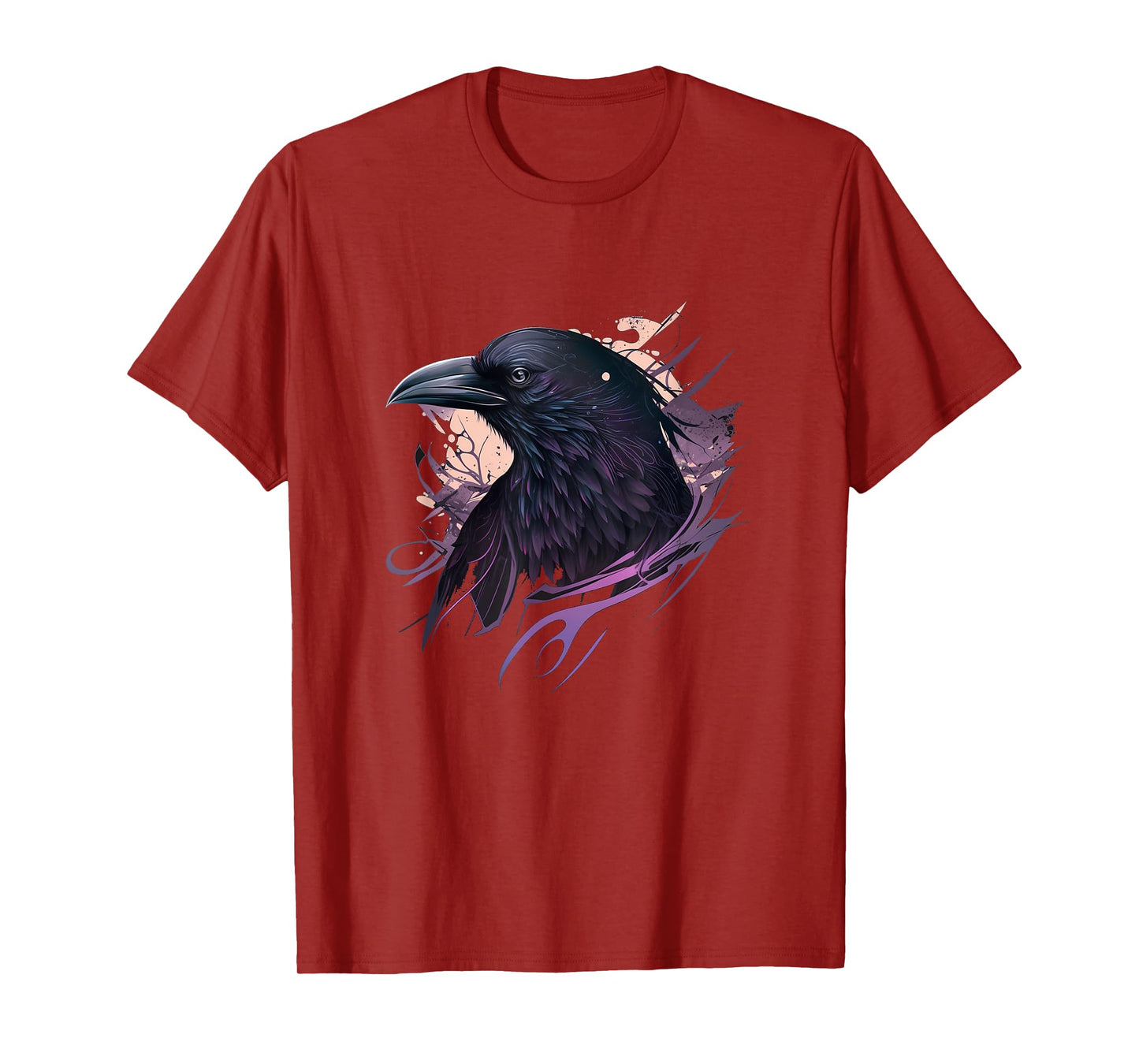 Raven Graphic Goth Black Crow T-Shirt