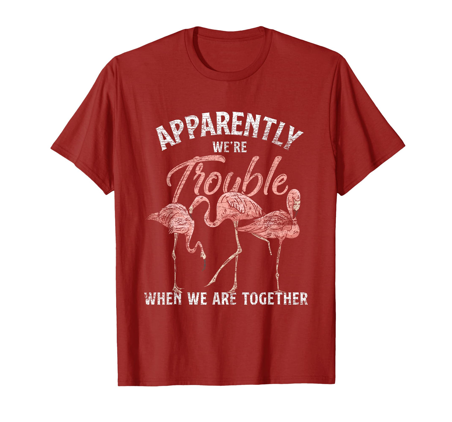 Apparently We Are Trouble When We Are Together Flamingo T-Shirt