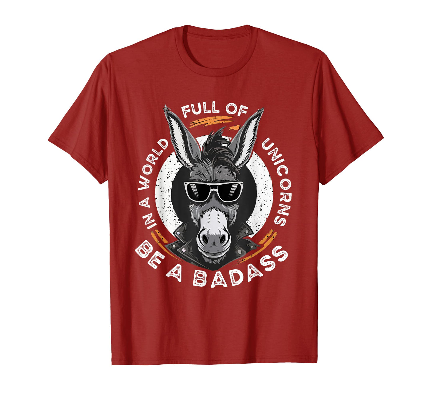 Animal Lover World Of Unicorns Badass Donkey T-Shirt