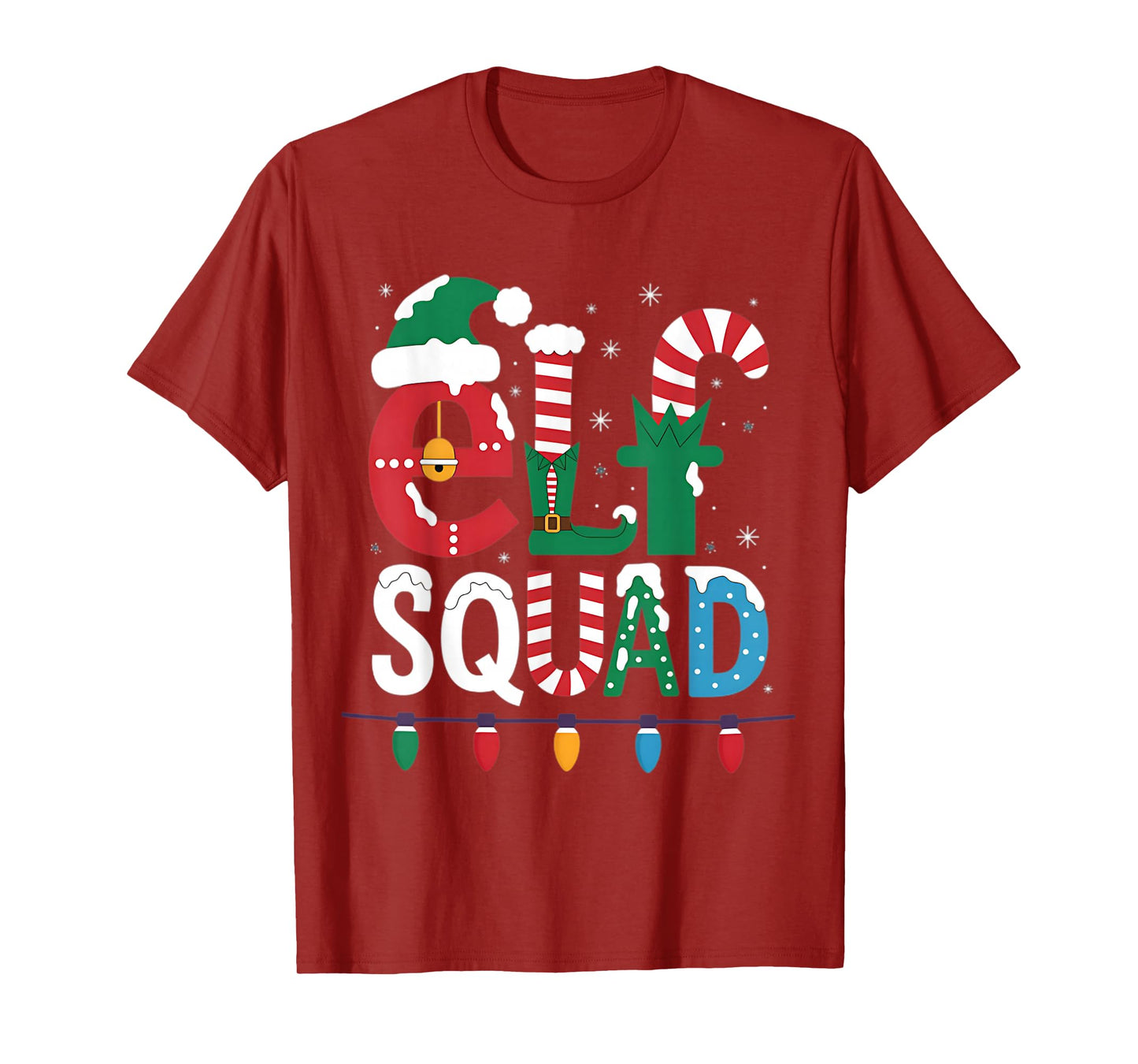 Elf Family Christmas Matching Pajamas Xmas Elf Squad T-Shirt