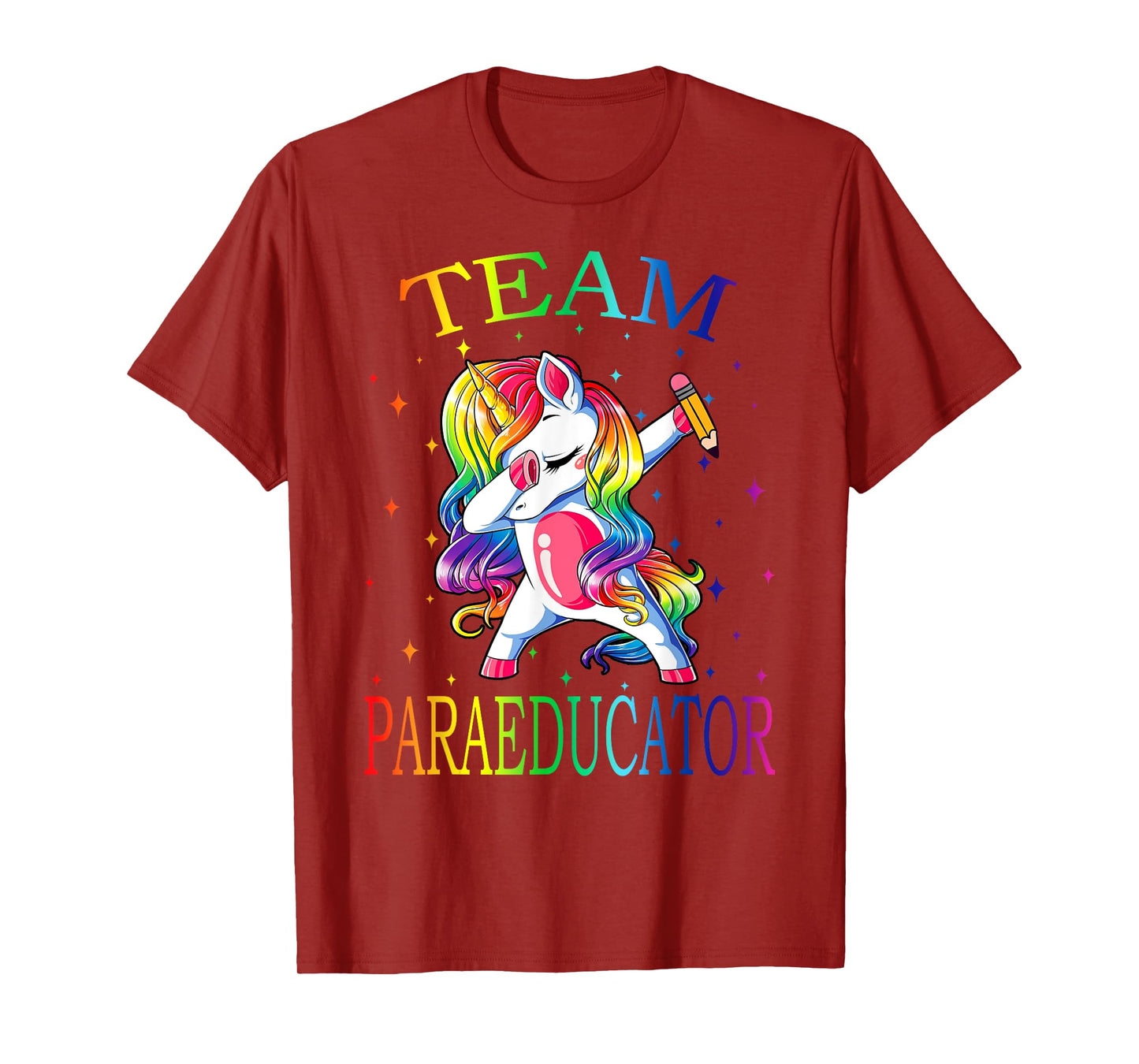 Team PARAEDUCATOR Unicorn Funny Back To School Gift T-Shirt