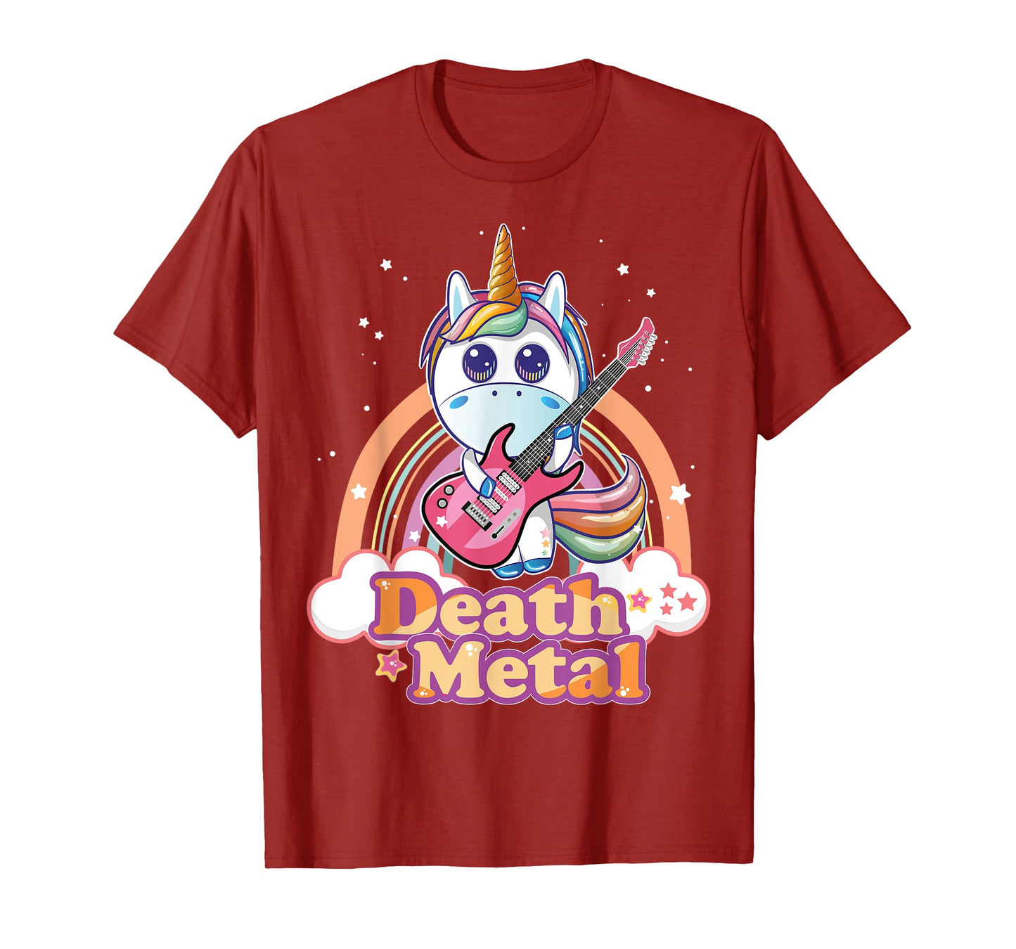 Cute Death Metal Unicorn Hard Rock Heavy Metal Music T-Shirt