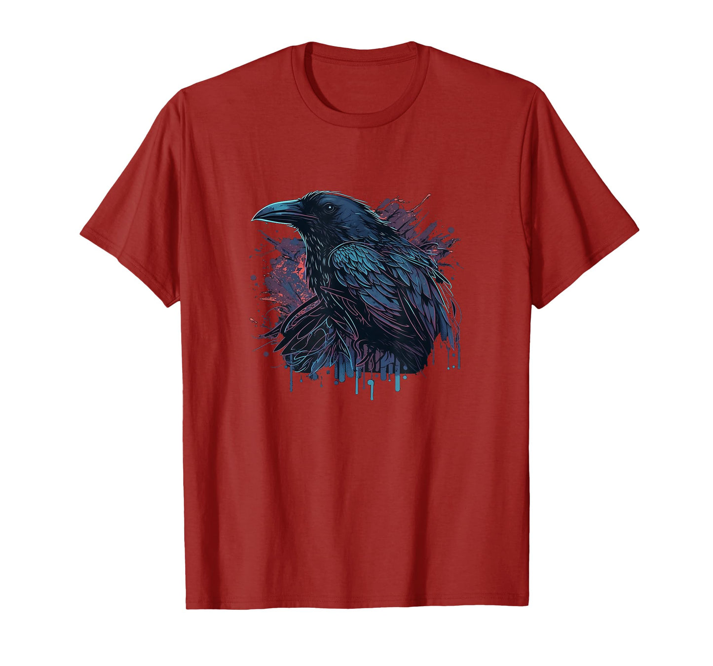 Raven Graphic Goth Black Crow T-Shirt