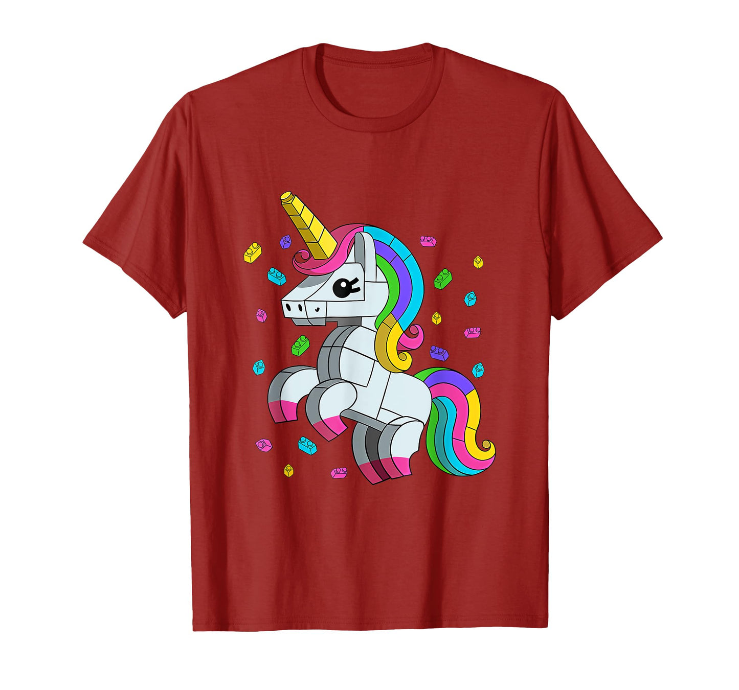 Unicorn Lover Master Builder Bricks Blocks Toys T-Shirt
