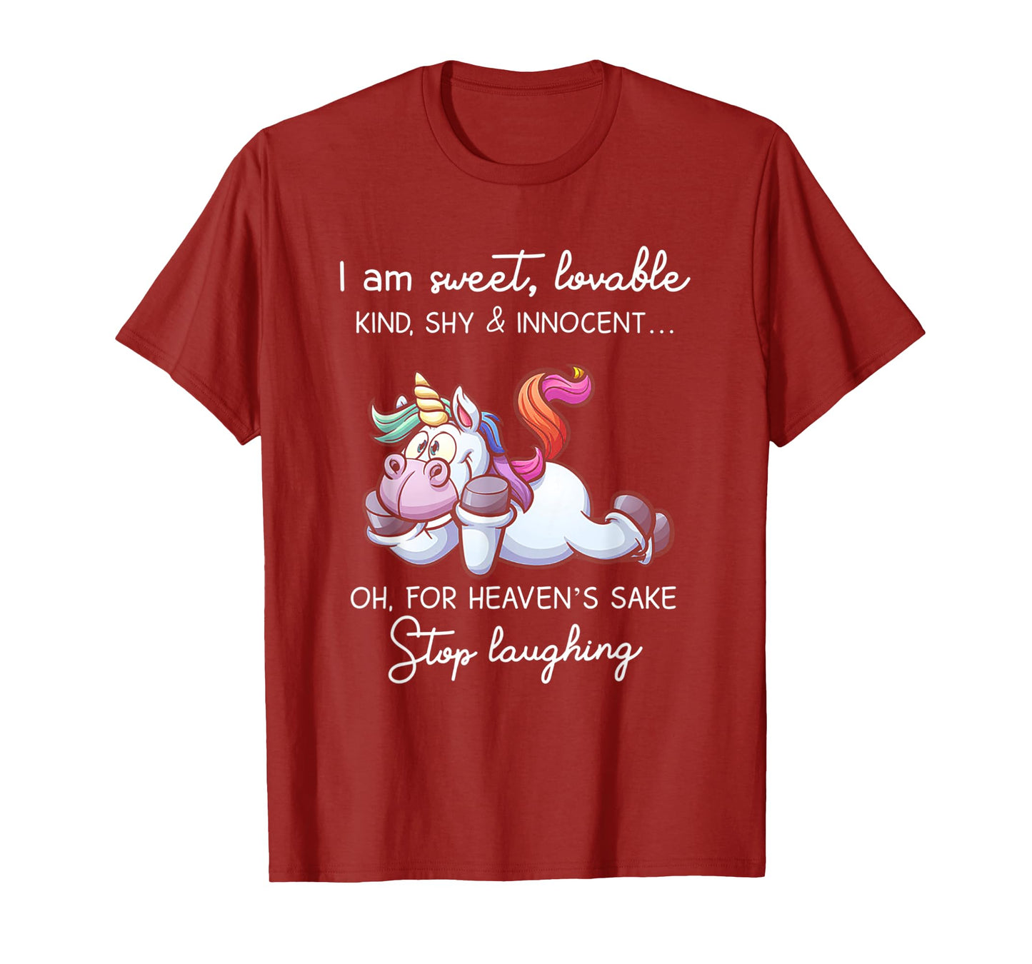 Unicorn I'm Sweet Lovable Kind Shy & Innocent T-Shirt