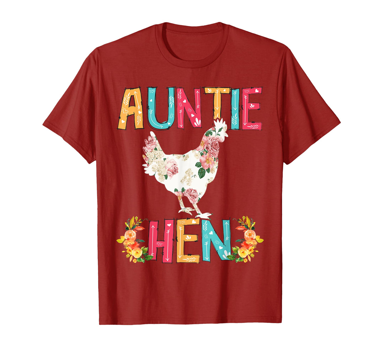 Happy Mother's Day Proud Auntie Floral Chicken Hen Lover T-Shirt
