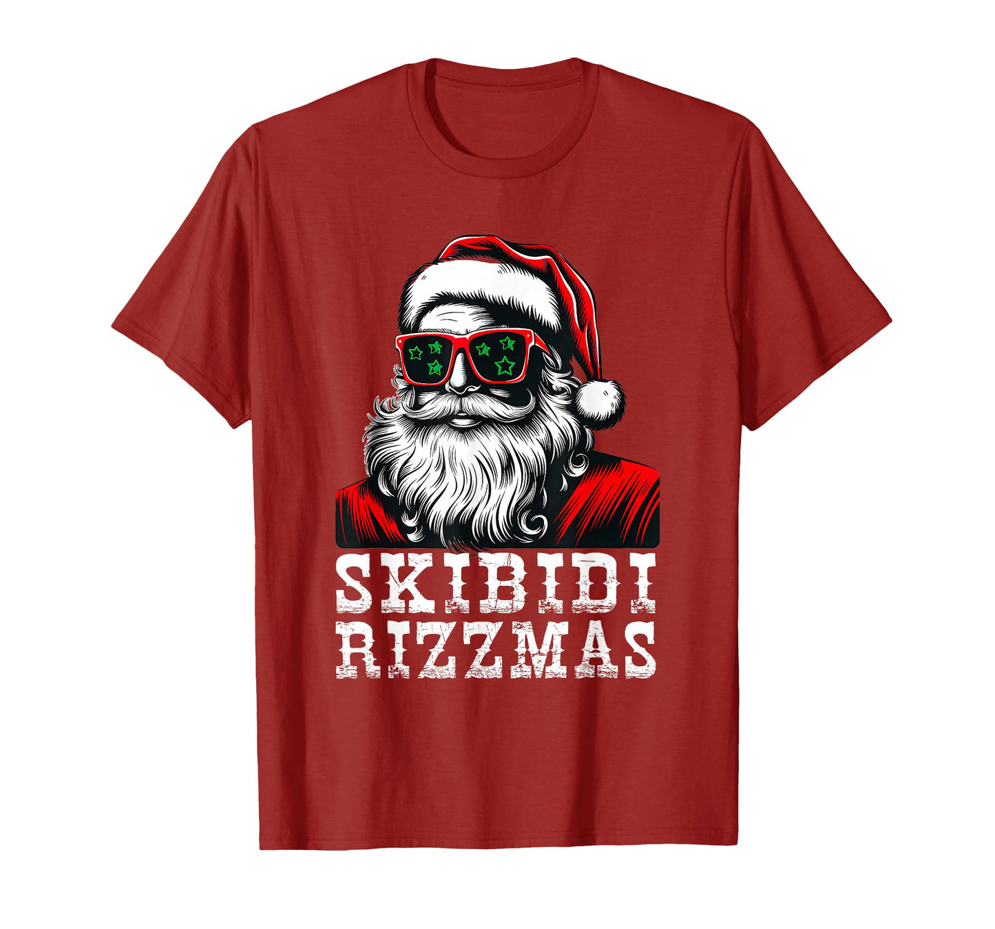 Skibidi Rizzmas Vintage Merry Christmas Santa Sigma T-Shirt