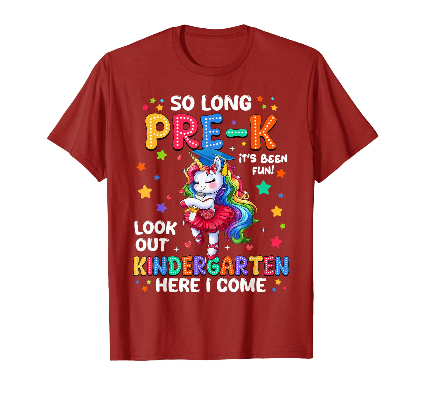 Pre-k Preschool Graduation Girls Kindergarten Here I Come T-Shirt